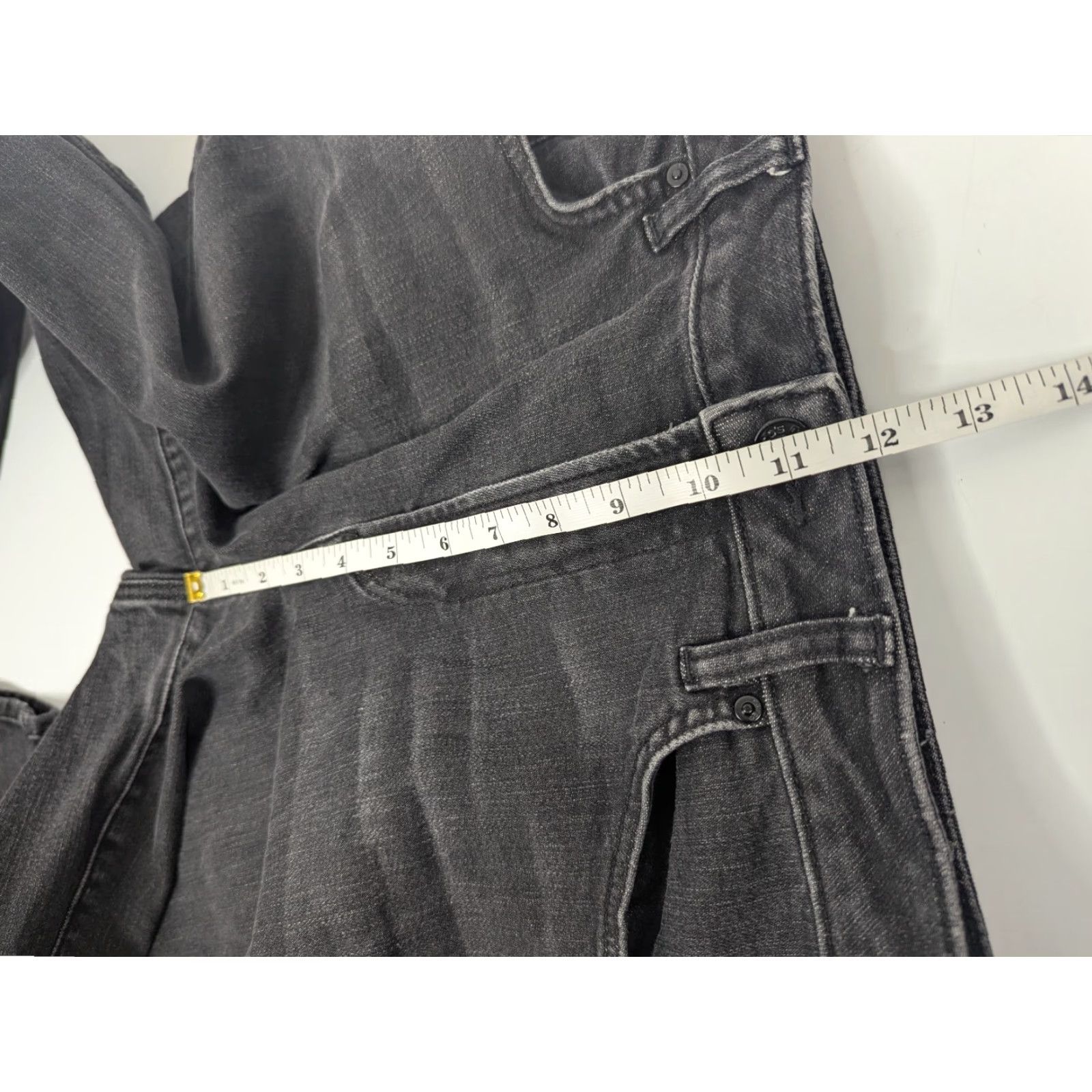 Vintage Chico's Jeans Main: Chico's High Rise Straight Leg Crop Charcoal Wash Size L Jeans Black Denim Women Regular 2 XS? Size 36" / US 14 / IT 50 - 7 Thumbnail