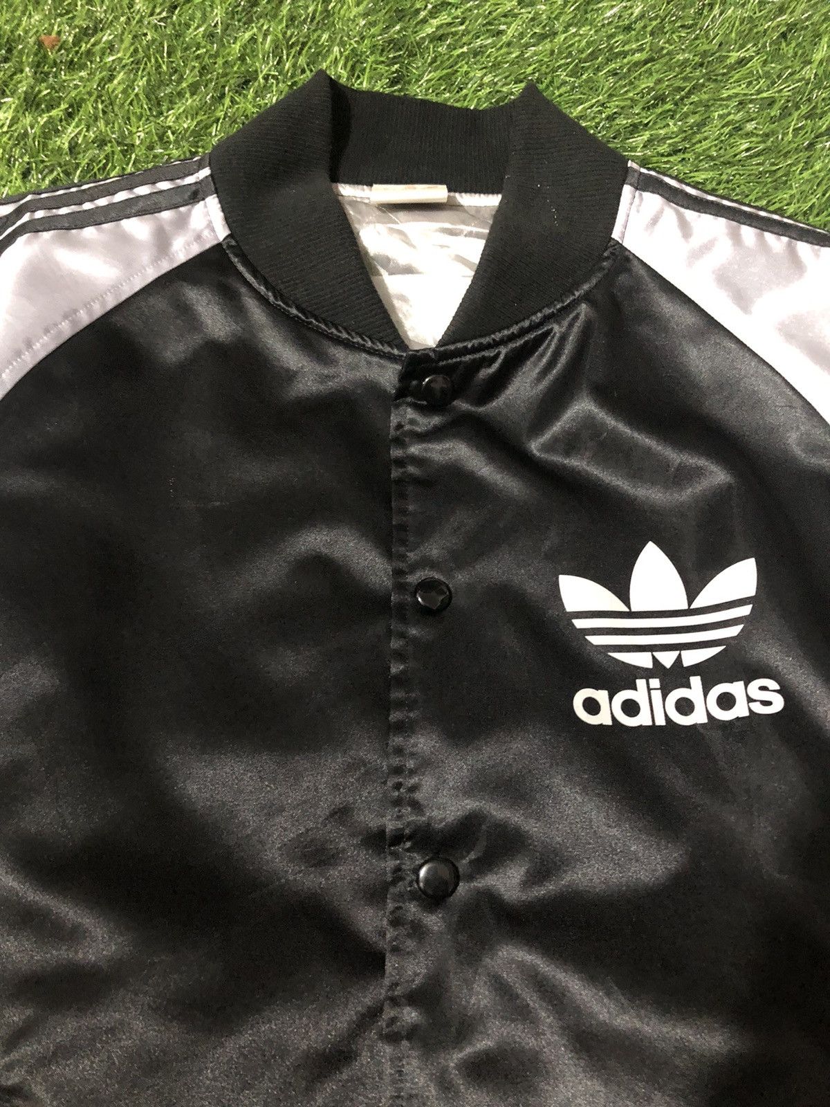 Adidas × Japanese Brand ADIDAS x VARSITY JACKET BLACK SILVER Size US L / EU 52-54 / 3 - 2 Thumbnail