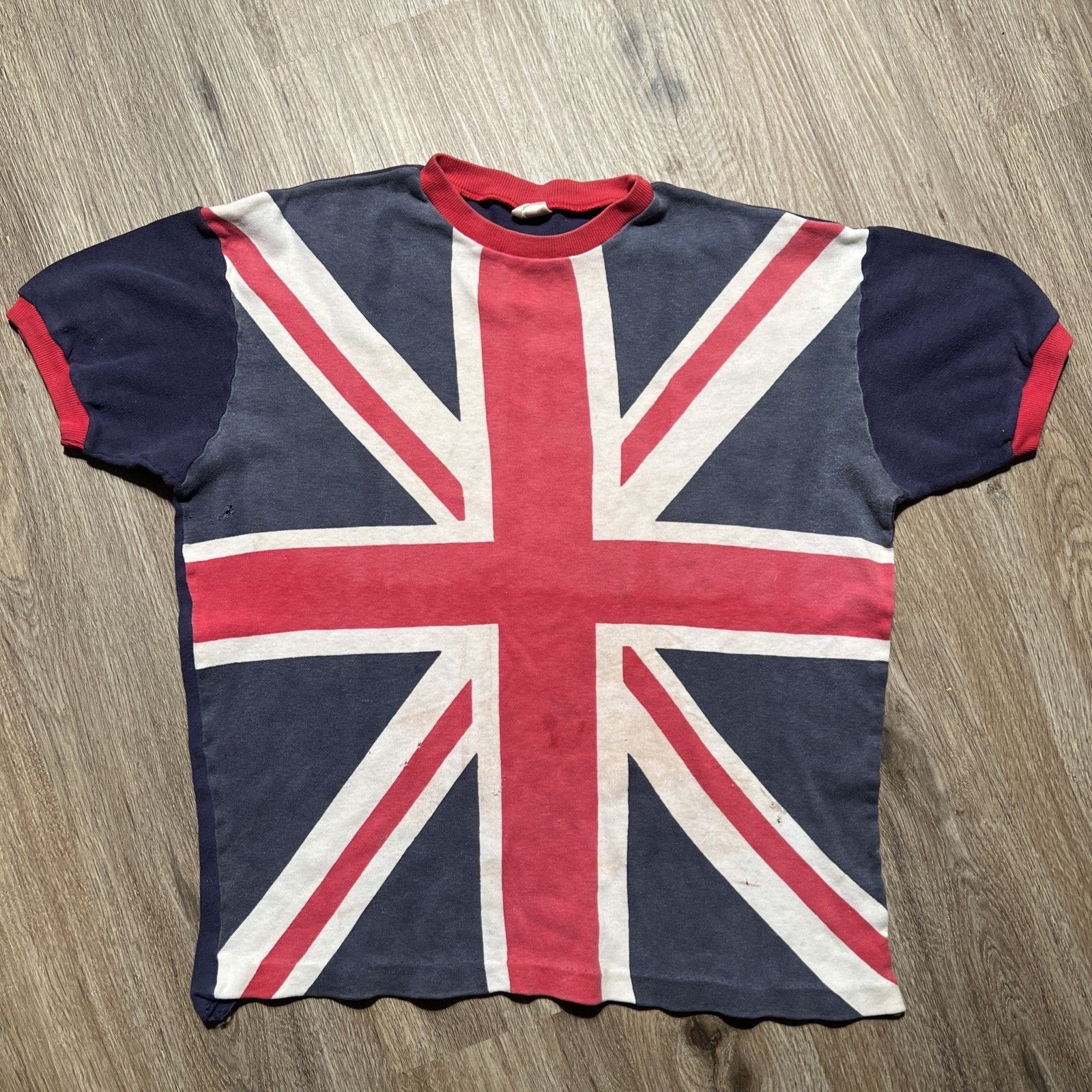 Vintage VTG 60s Union Jack T Shirt England Punk Sid Vicious T Shirt Size US M / EU 48-50 / 2 - 2 Thumbnail