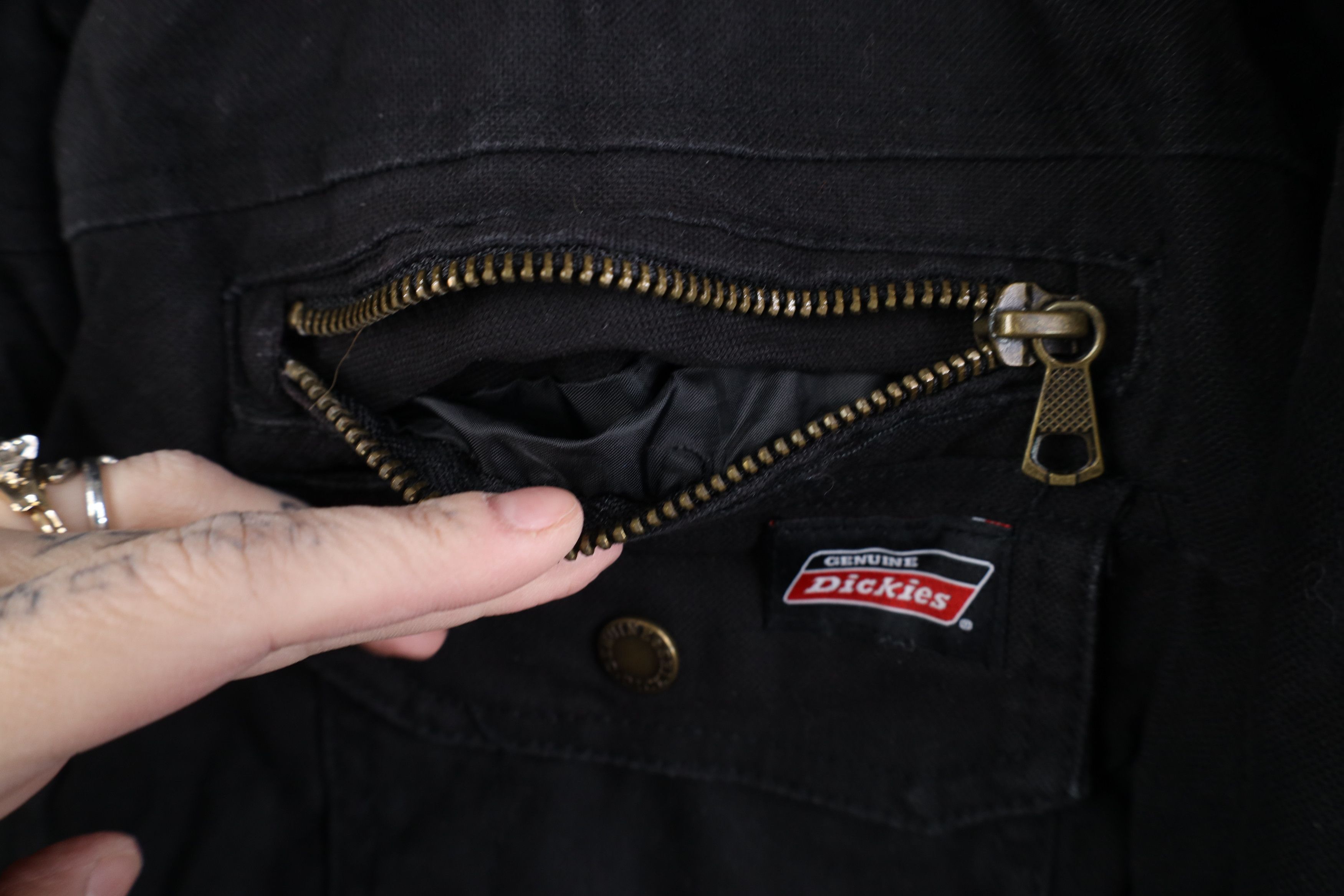Dickies Vintage Dickies Hooded Canvas Button Shirt Jacket Jac Shirt Size US XL / EU 56 / 4 - 5 Thumbnail