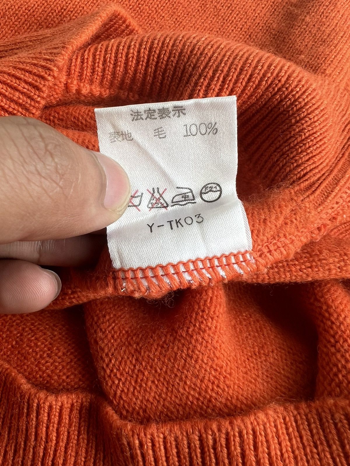 Christian Dior Monsieur 1980s Christian Dior 🇮🇹 Orange Hybrid Knit Sleeve Sweater Size US M / EU 48-50 / 2 - 10 Thumbnail