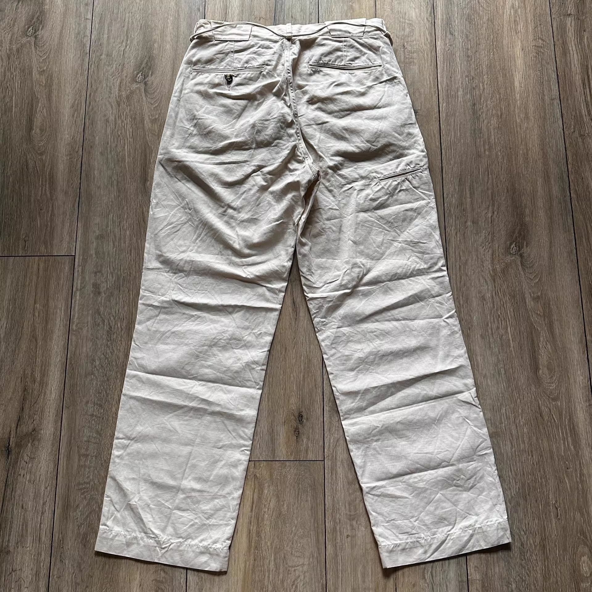 Old Joe OLD JOE Cotton Linen White Pants Size US 32 / EU 48 - 3 Thumbnail