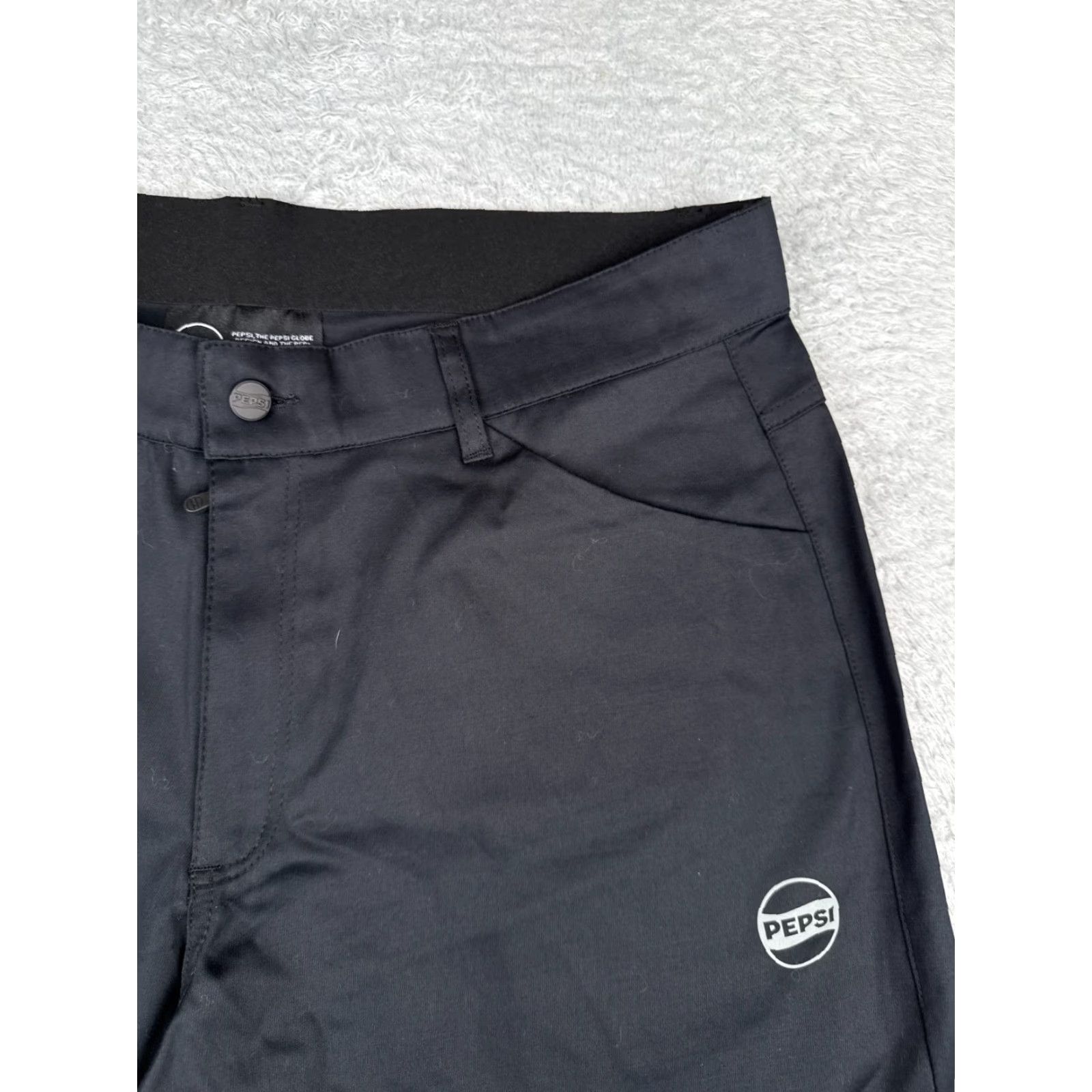 Vintage Pepsi PM-SHORT Workwear Shorts Adult 38 Men Black Cotton 10 Ins Blue Stripe Size US 38 / EU 54 - 5 Thumbnail