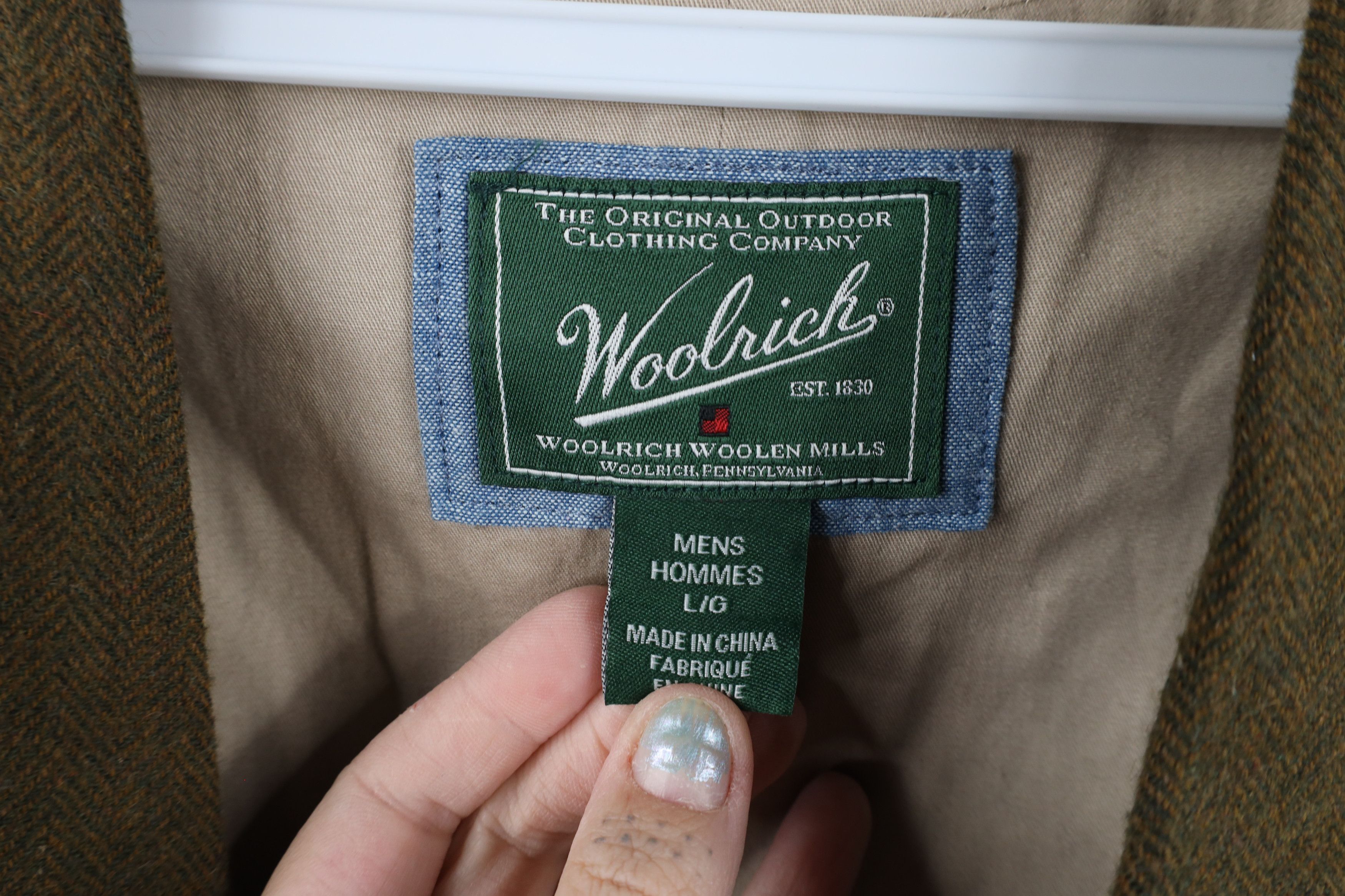 Vintage × Woolrich Woolen Mills Vintage Woolrich Herringbone Buckle Back Vest Jacket Green Size US L / EU 52-54 / 3 - 7 Thumbnail