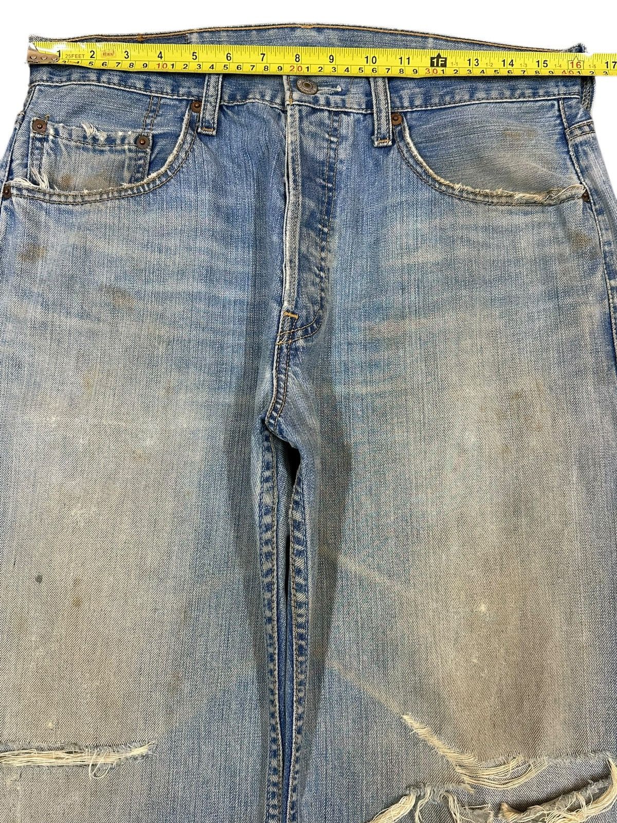Levi's Vintage 90s Levis 501 Mud Faded Wash Distressed Baggy Jeans Size US 32 / EU 48 - 12 Thumbnail