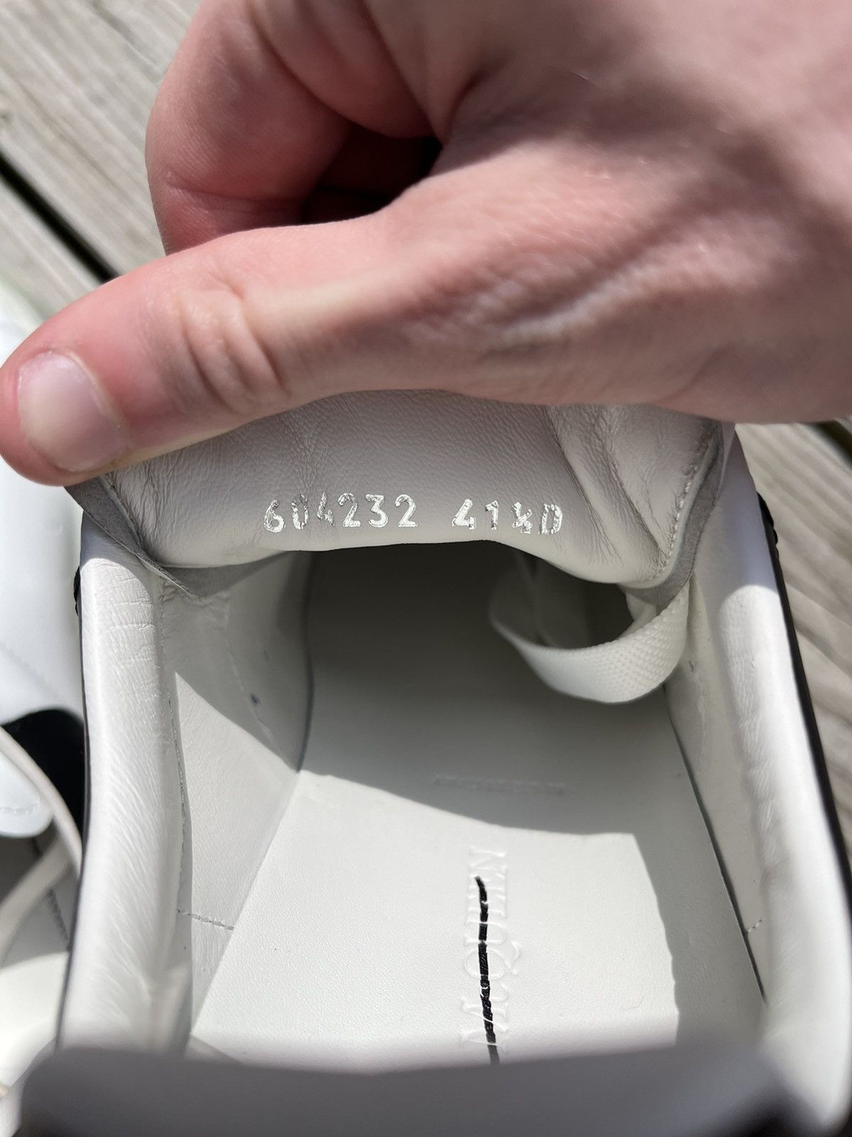 Alexander McQueen Alexander McQueen Oversized Clear Sole Sneaker (White/Black) Size US 8.5 / EU 41-42 - 7 Thumbnail