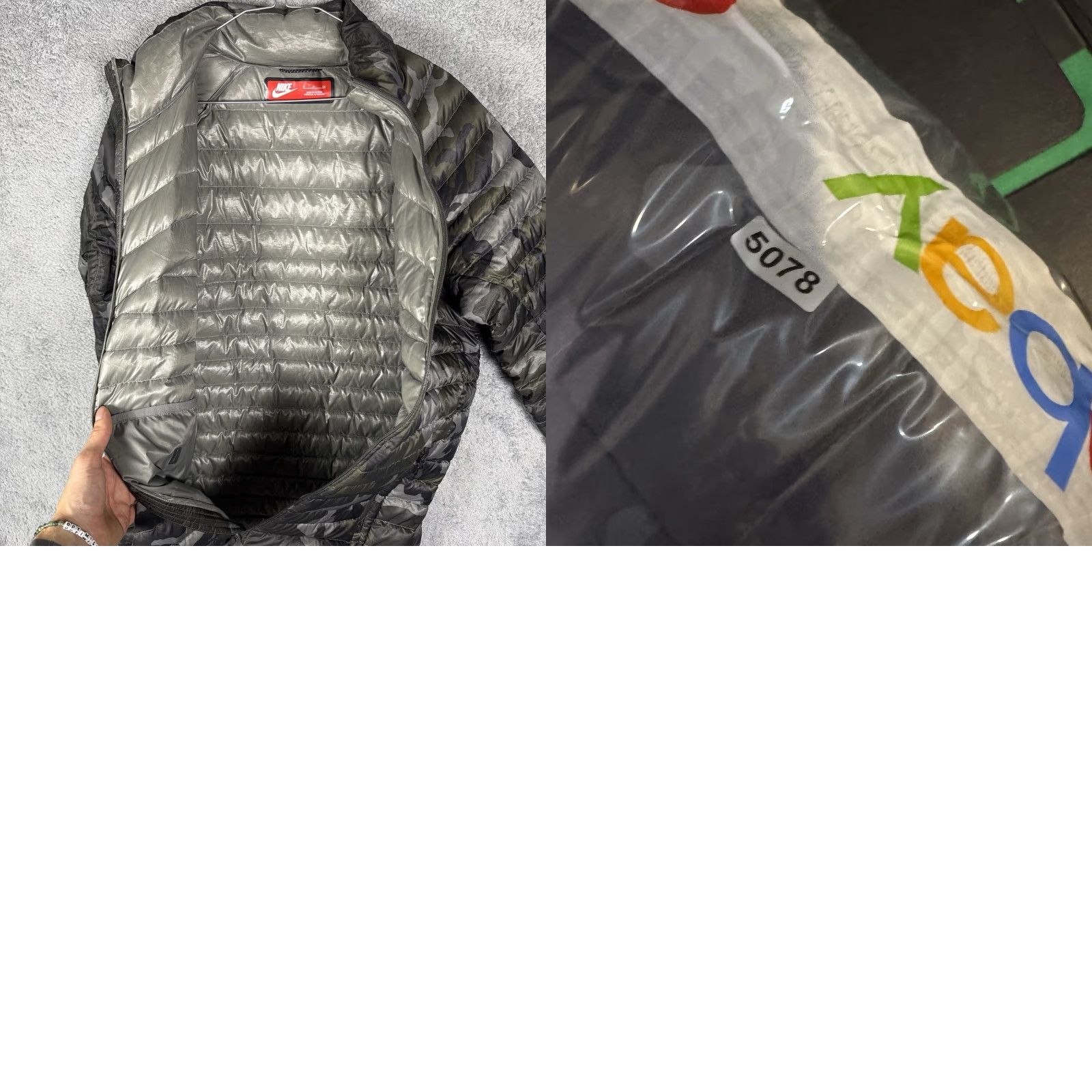 Nike Nike Jacket Men’s S Guild 550 Grey Duck Down Camo Puffer Full Zip Tech Quilted Size US S / EU 44-46 / 1 - 9 Thumbnail