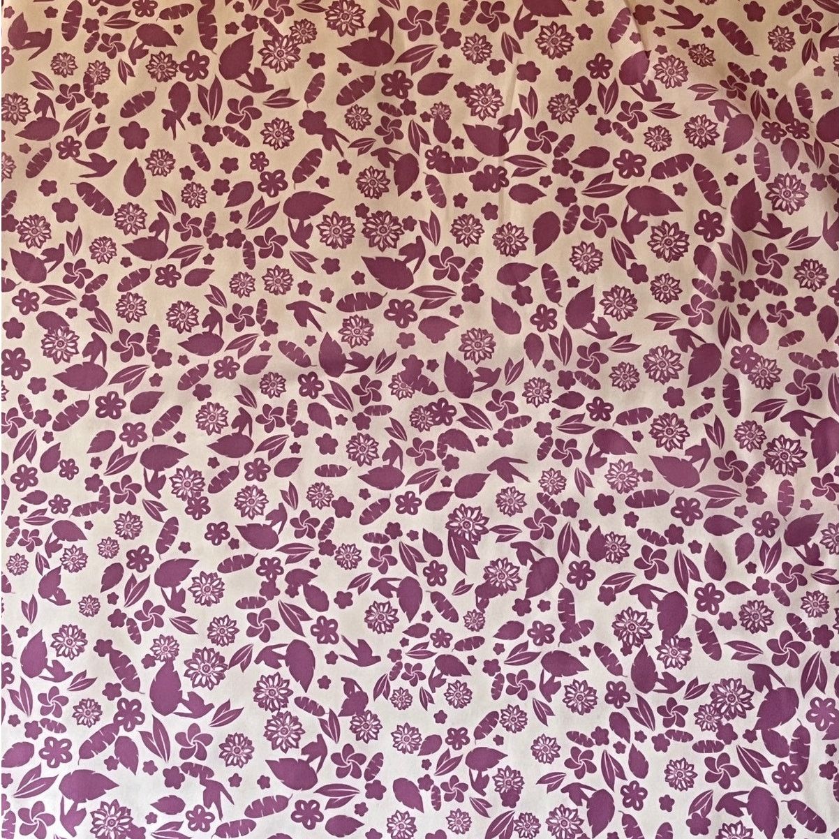 Other One of a Kind Silk Scarf Manufacture Sample Purple Flowers Size ONE SIZE - 3 Thumbnail