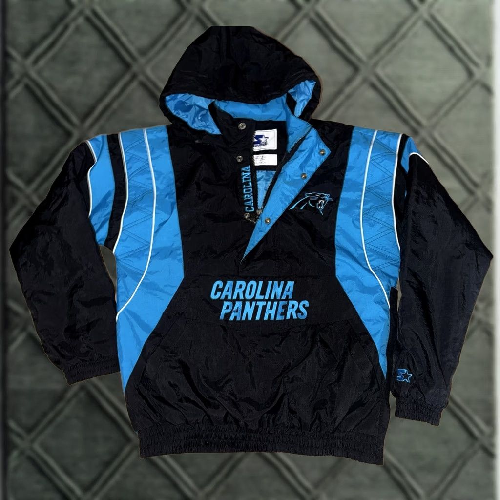 Starter Starter NFL Carolina Panthers Hooded Jacket Pullover Half Zip Multicolor Size S Mens Size US S / EU 44-46 / 1 - 1 Thumbnail