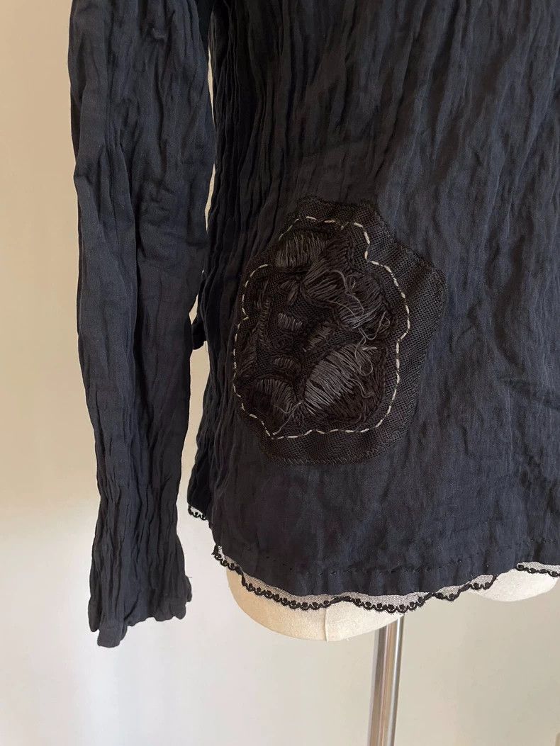 Issey Miyake Issey Miyake size:3 Washed black embroidered coat Size M / US 6-8 / IT 42-44 - 7 Thumbnail