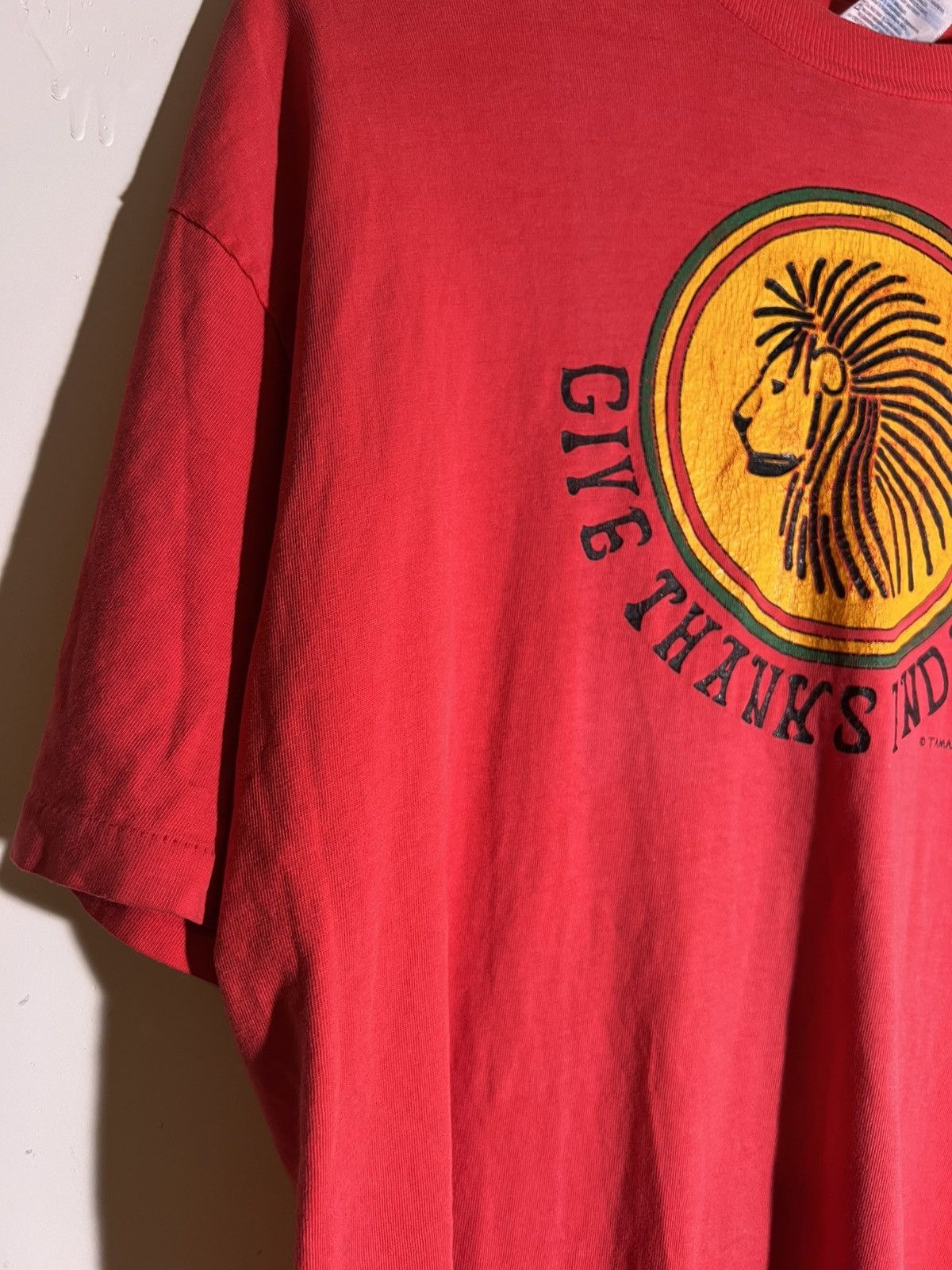 Vintage 90’s VTG Vintage Give Thanks & Praise Rasta Lion Retro Shirt Size US XL / EU 56 / 4 - 5 Thumbnail