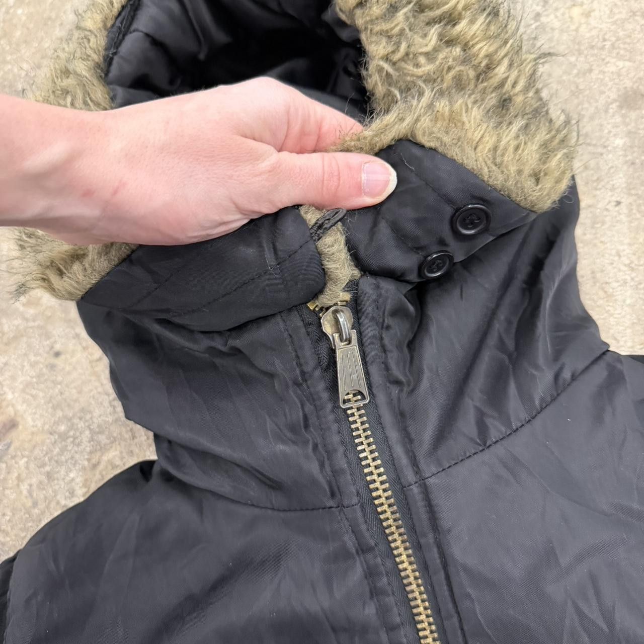 Other Women's Black Fur Lined Hooded Puffer Jacket Size M / US 6-8 / IT 42-44 - 3 Thumbnail