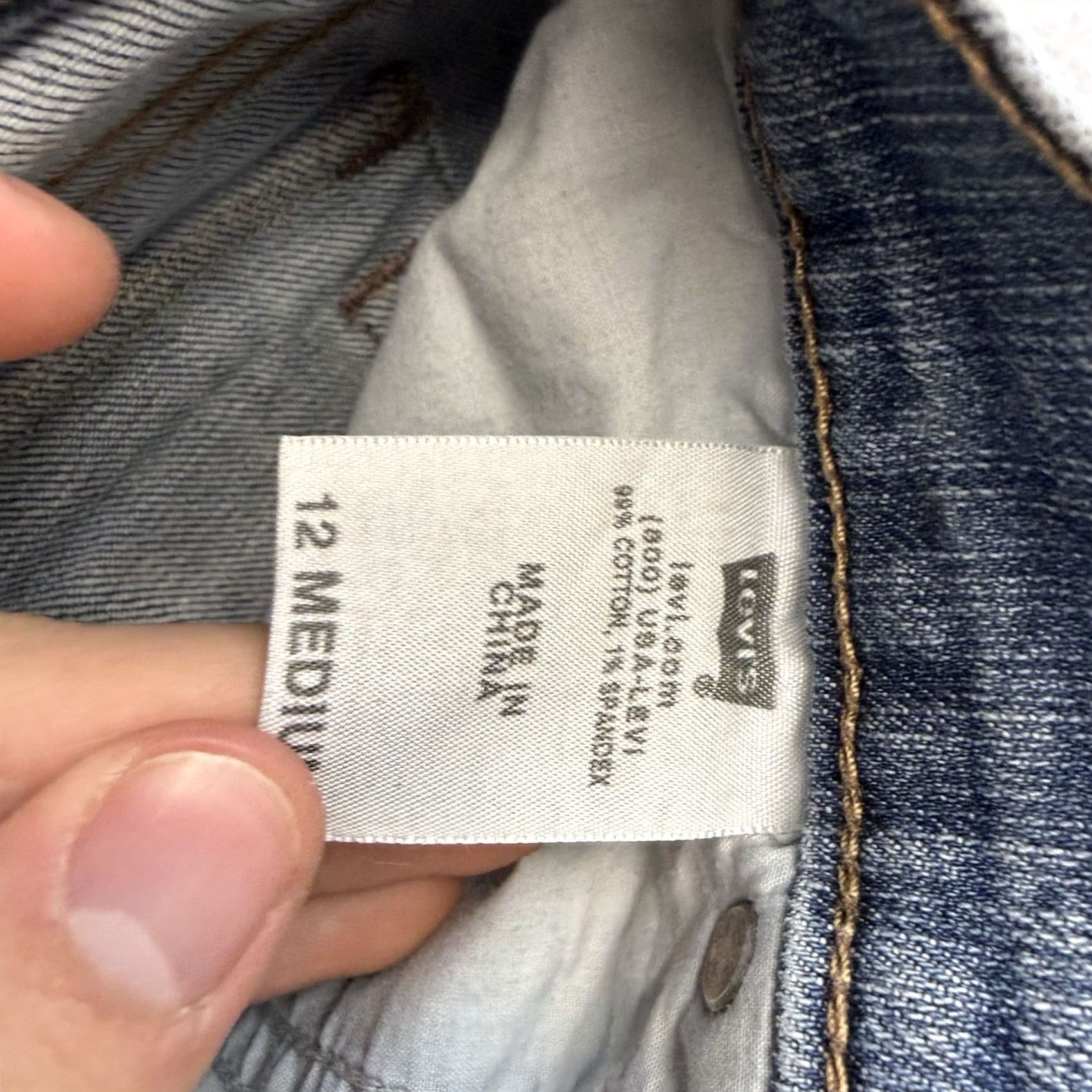 Denime VINTAGE Levi’s Jeans Women’s 12 Blue Denim Bootcut Slimming 512 Rodeo Flare 90s Size 34" / US 12 / IT 48 - 5 Thumbnail