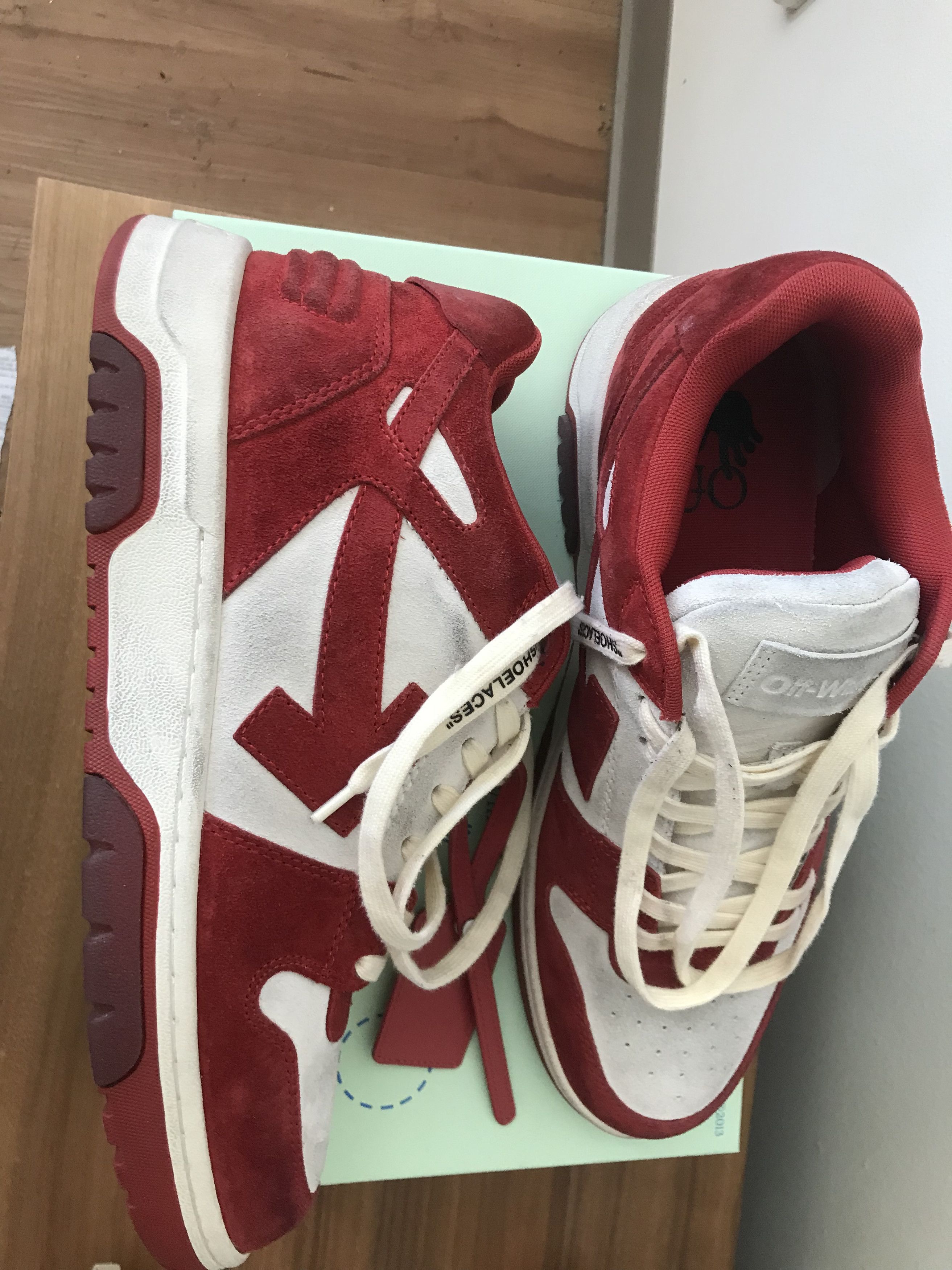 Off-White OFF WHITE "OUT OF OFFICE" VINTAGE SUEDE SNEAKERS Size US 11 / EU 44 - 8 Thumbnail