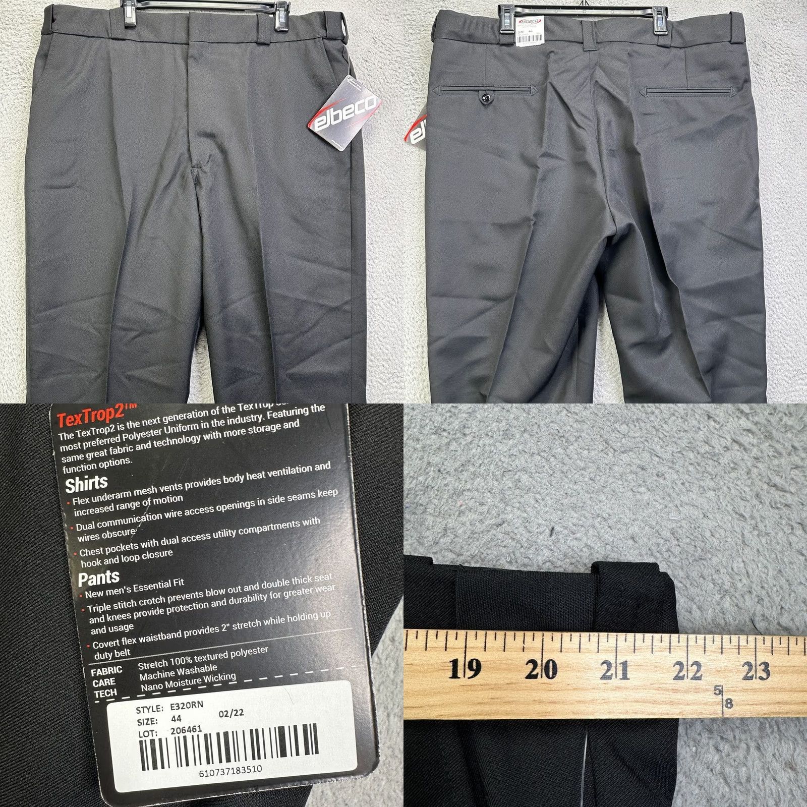 Vintage Elbeco Pants Mens 44 Black Tex Trop2 Tactical Work Flat Front E320RN NEW Size US 44 / EU 60 - 8 Thumbnail