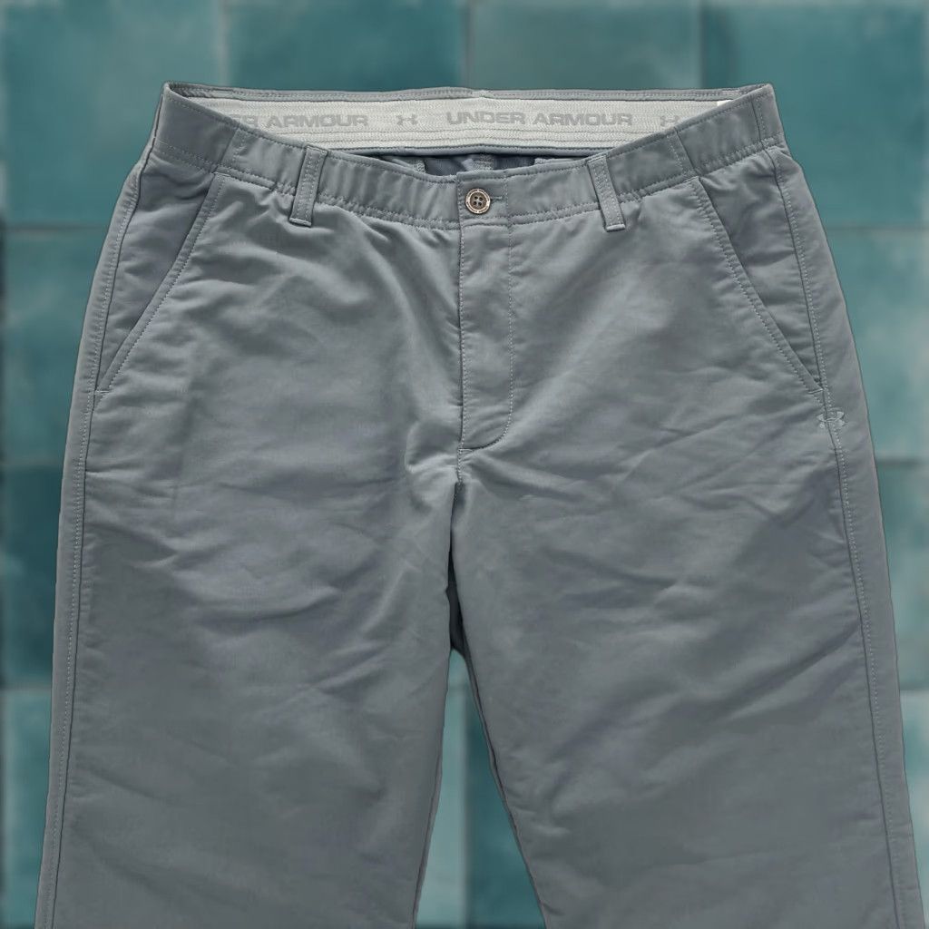 Under Armour Under Armour Match Play Golf Pants Mens 36x30 Straight Gray Stretch Waistband Size US 36 / EU 52 - 1 Thumbnail