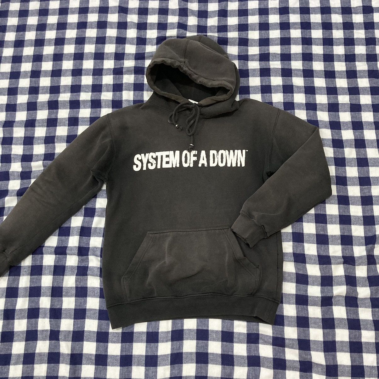 image of Band Tees Vintage Hoodie System Of A Down in Black, Men's (Size Small)