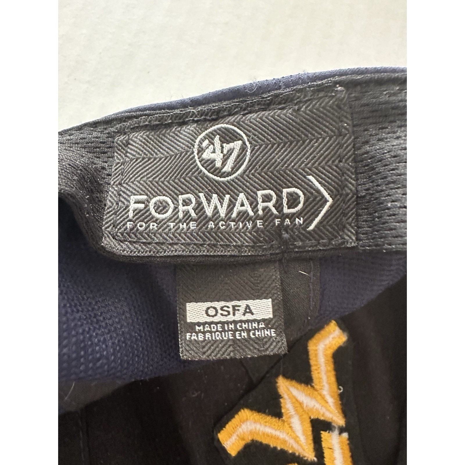 47 Brand 47 Brand Forward WV Mountaineers Navy Cap Hat OSFA Sport Size ONE SIZE - 3 Thumbnail