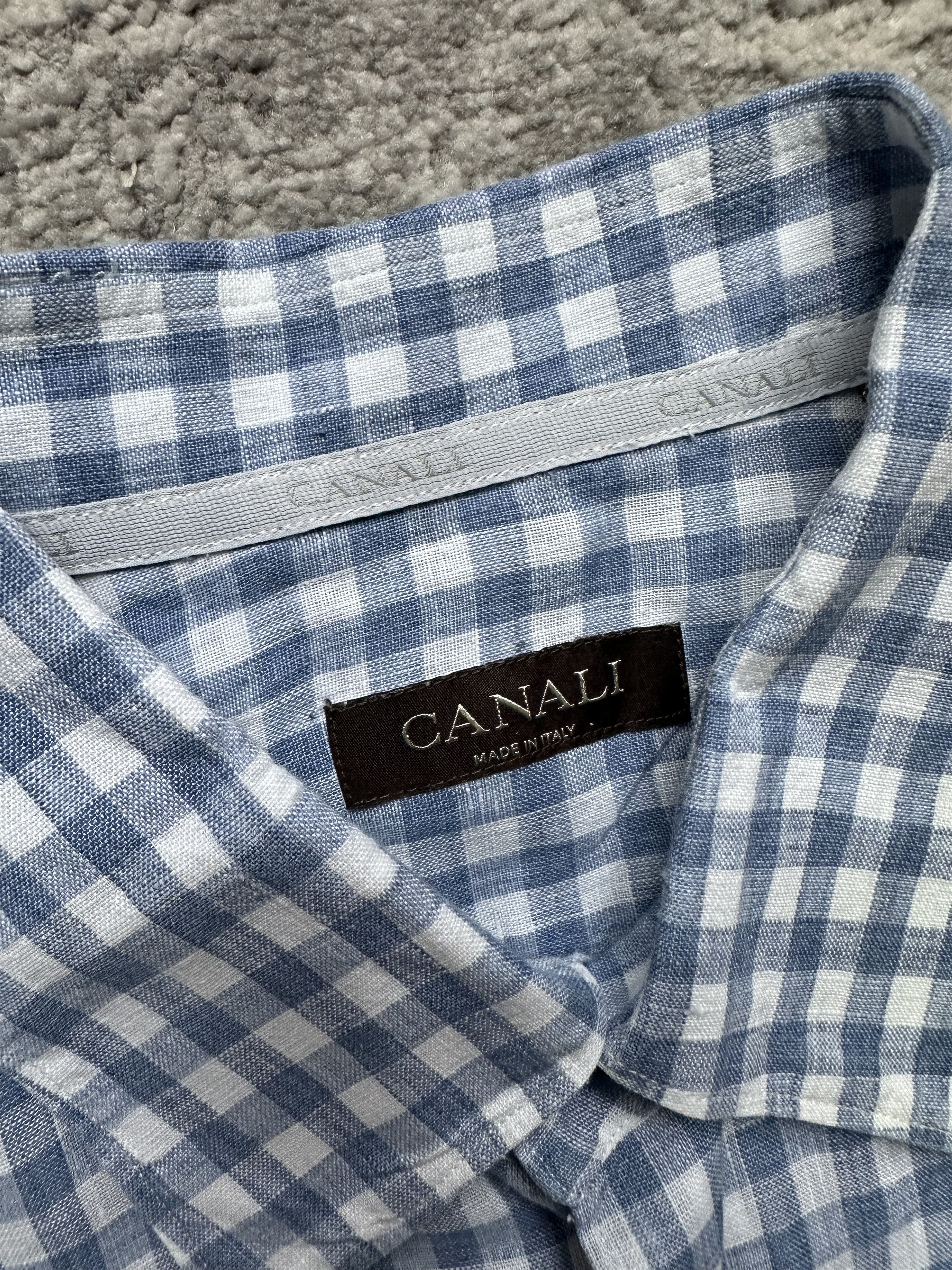 Canali Canali linen shirt Size US XL / EU 56 / 4 - 4 Thumbnail