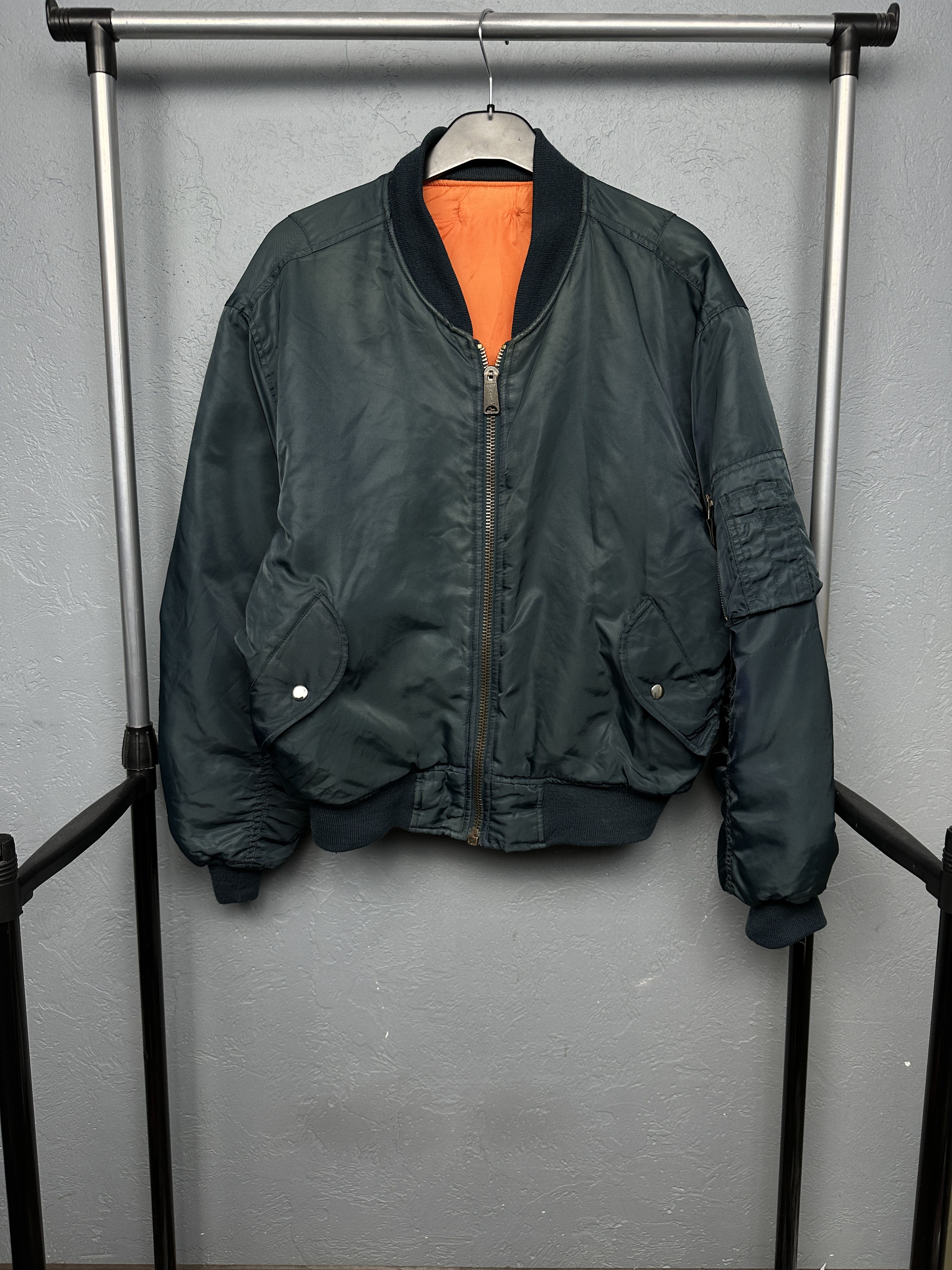 Vintage 90s Vintage MA1 Pilot Nylon Bomber Air Force Jacket Size US XS / EU 42 / 0 - 1 Thumbnail