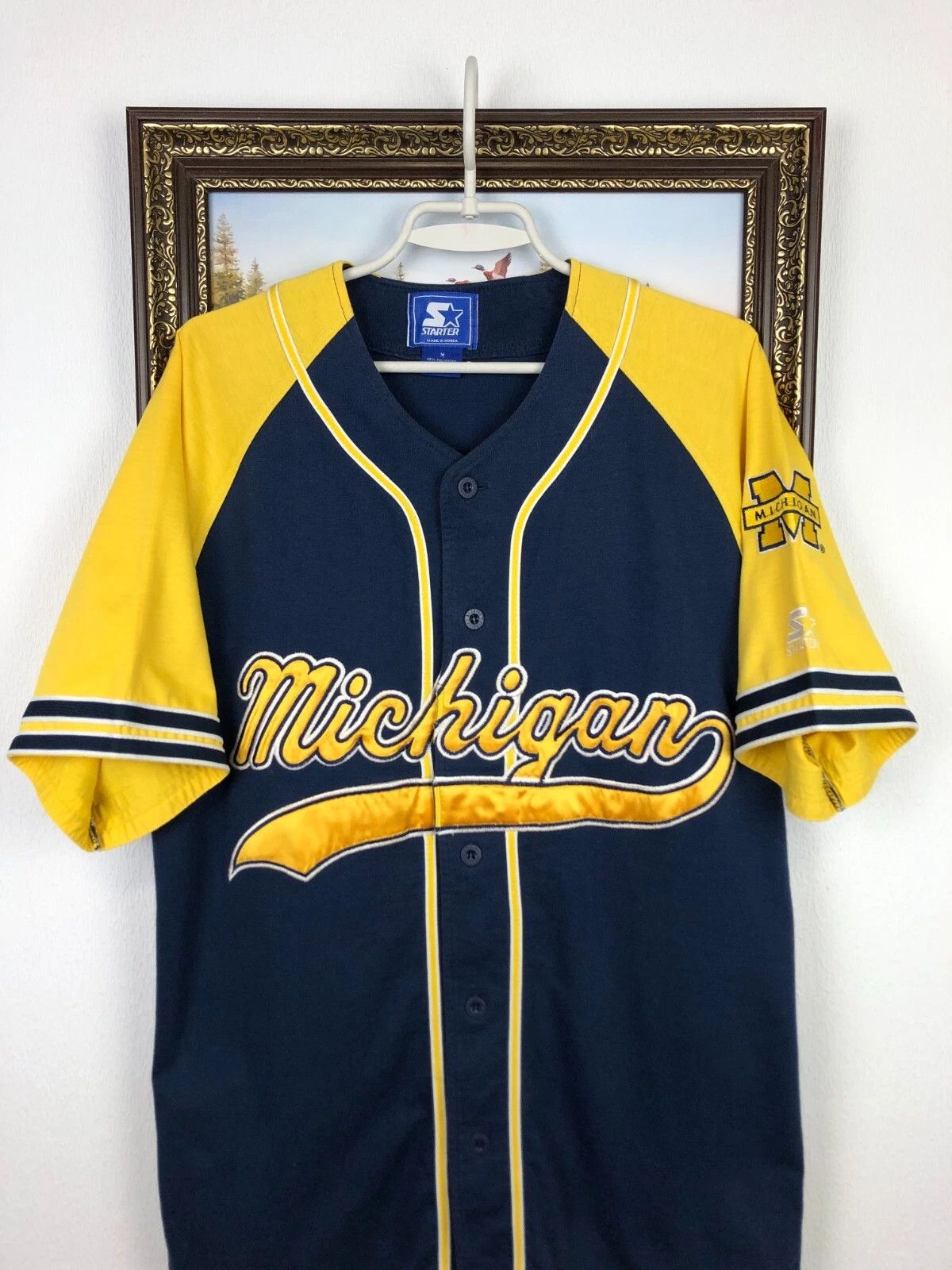 Starter Vintage Starter Michigan Wolverines NCAA Jersey Shirt Tee Size US M / EU 48-50 / 2 - 2 Thumbnail