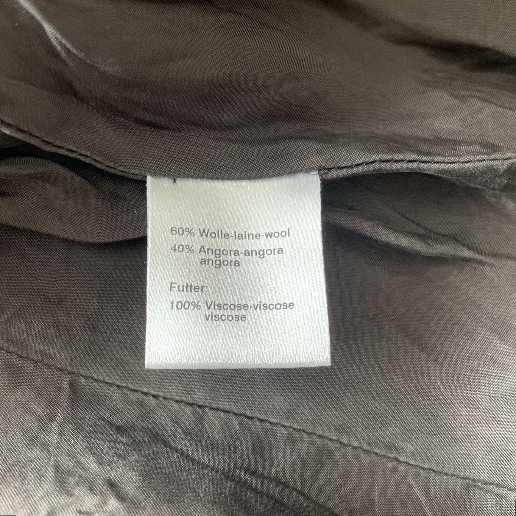Vintage Akris Punto Angora Wool Blend Trench Coat Womens 10 Brown Tweed Jacket - flaws - Bohemian City Classic Designer London Paris Luxury Career Size L / US 10 / IT 46 - 5 Thumbnail