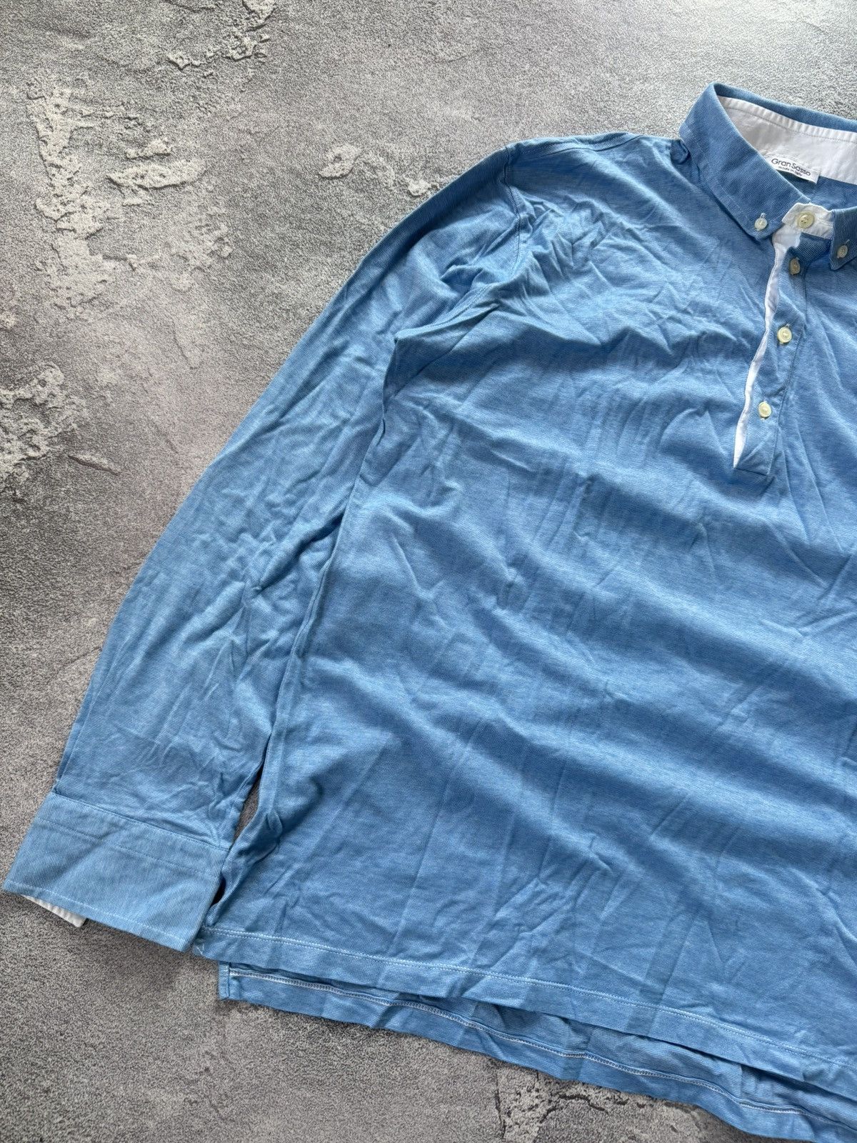 Designer × Gran Sasso Gran Sasso 56 shirt button up polo long sleeve jumper Size US XL / EU 56 / 4 - 6 Thumbnail