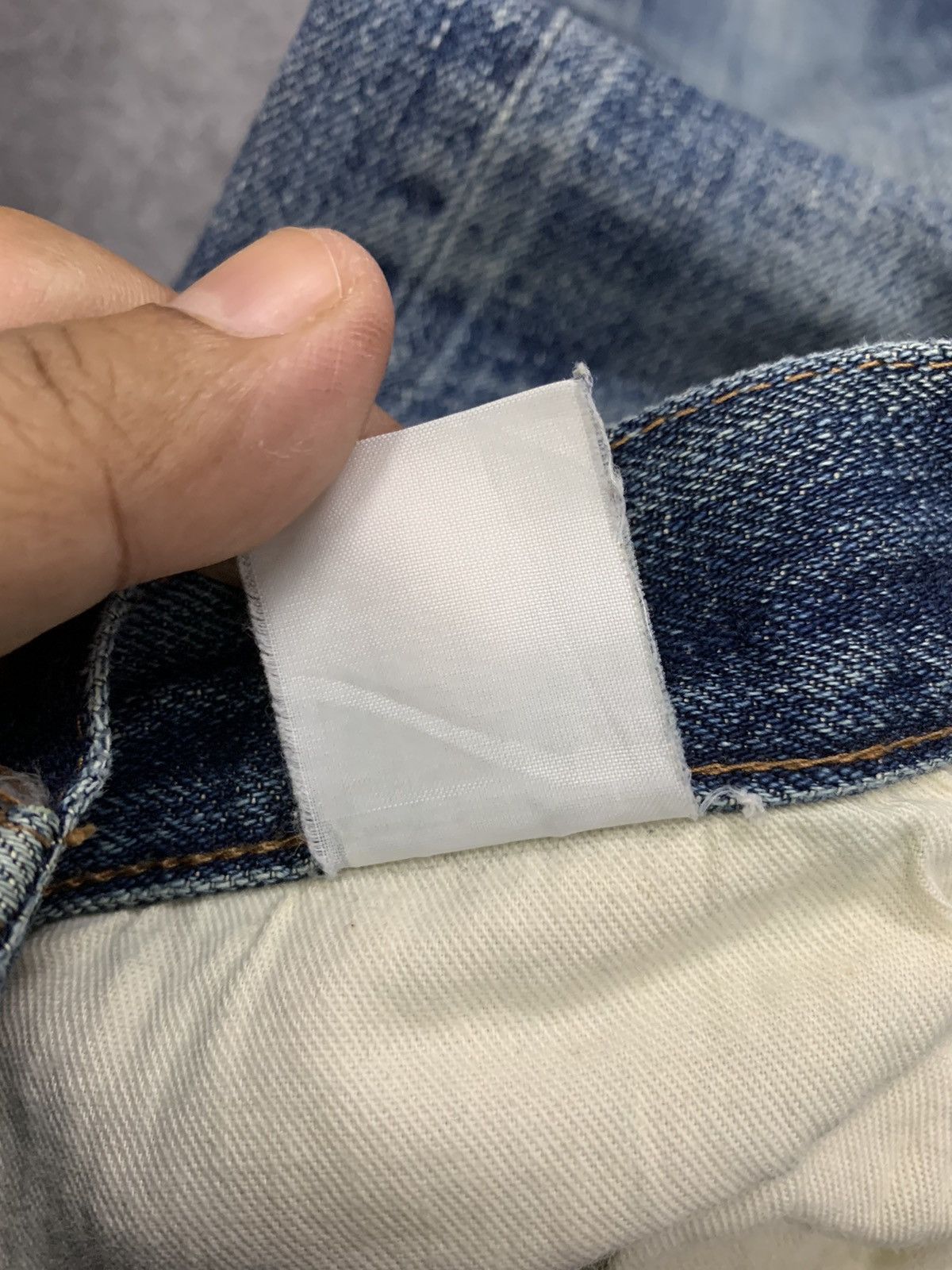 Grailed DISTRESSED DENIM SINGLE POCKET & BACKLE BACK. Size US 30 / EU 46 - 11 Thumbnail