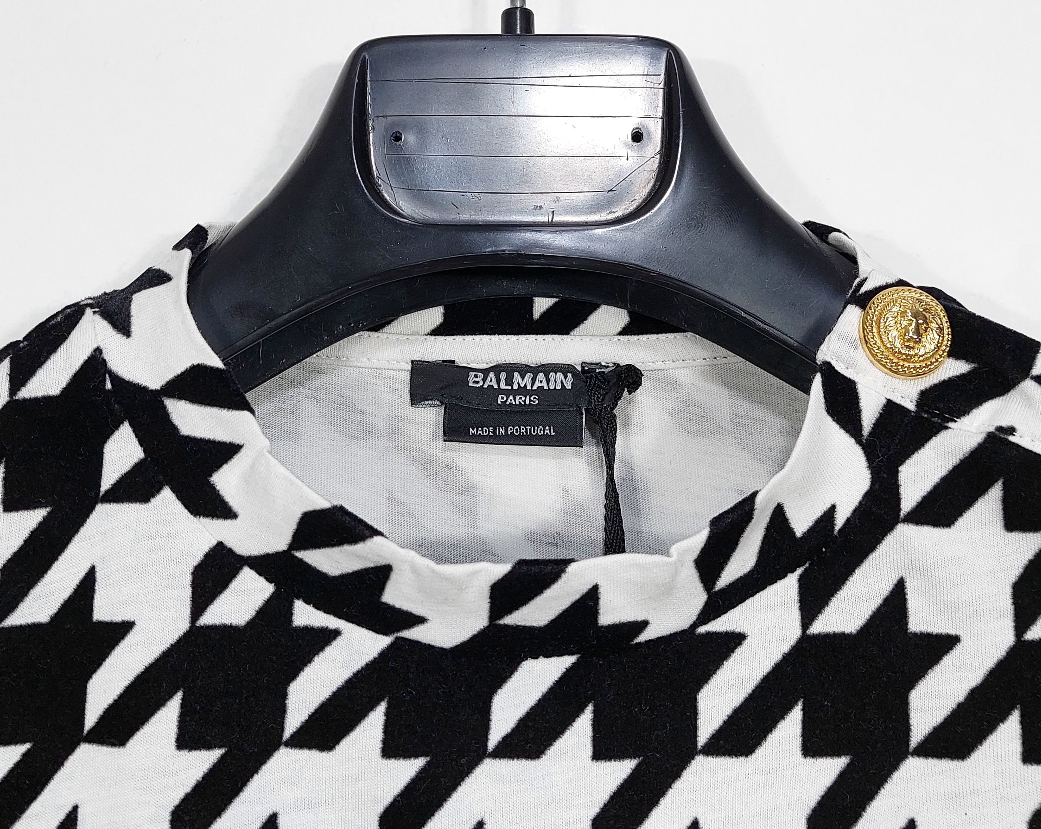 Balmain Kids monogram flock print tshirt Size M / US 6-8 / IT 42-44 - 2 Thumbnail