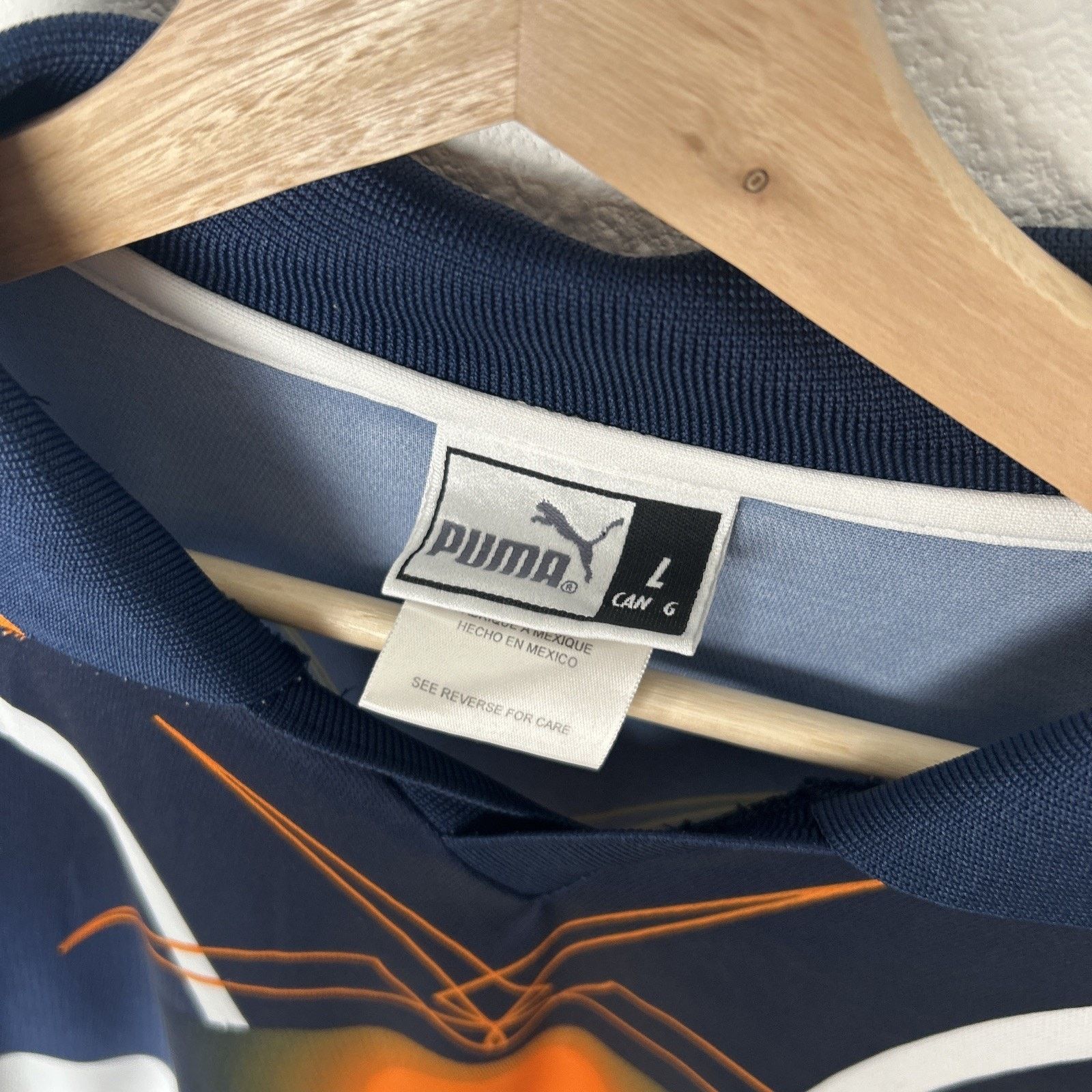 Puma PUMA Vintage Geometric Soccer Jersey Long Sleeve Size Large Size US L / EU 52-54 / 3 - 4 Thumbnail
