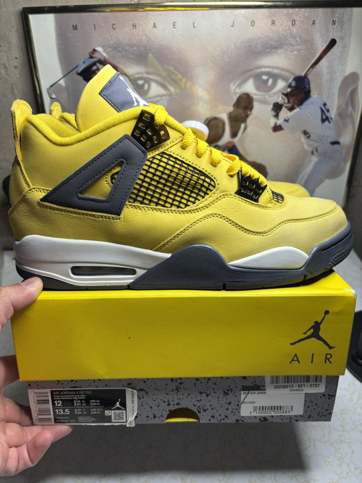 Jordan Brand Air Jordan 4 Retro “lightning” Size US 12 / EU 45 - 1 Thumbnail