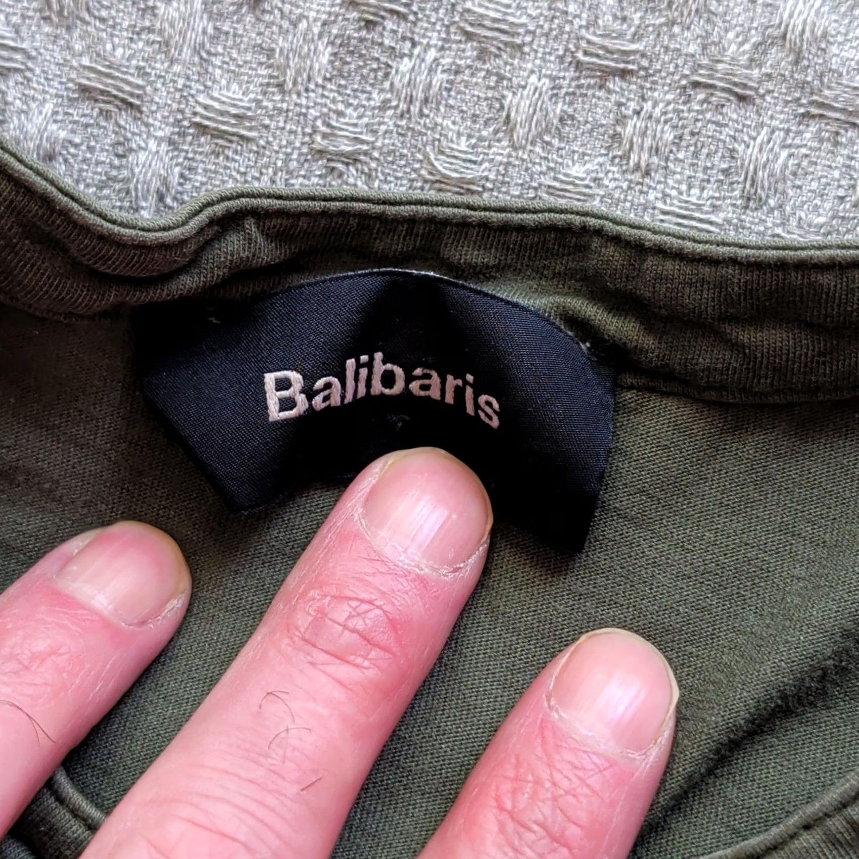 Balibaris Shirt Green Organic Cotton Long Sleeve Henley Tee Casual Mens Small, Men's — image 6 of 6