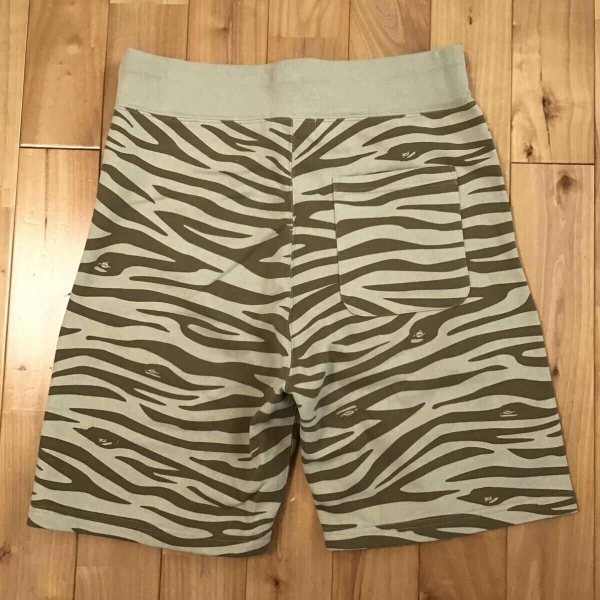 BAPE Zebra camo sweat shorts a bathing ape NIGO ★size M