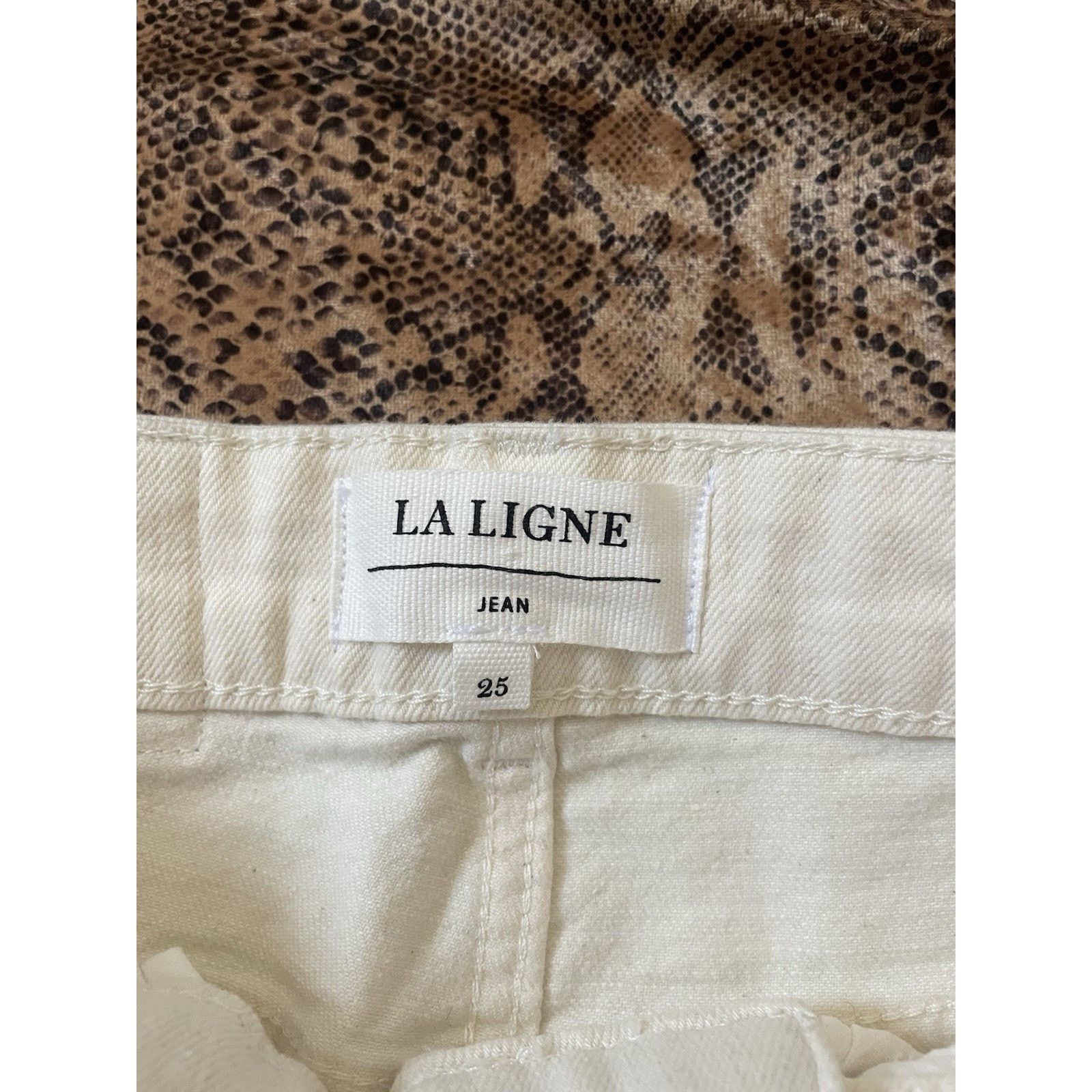 La Ligne La Ligne High Rise Straight Leg White Denim Jeans 25 Size 25" / US 0 / IT 36 - 2 Thumbnail