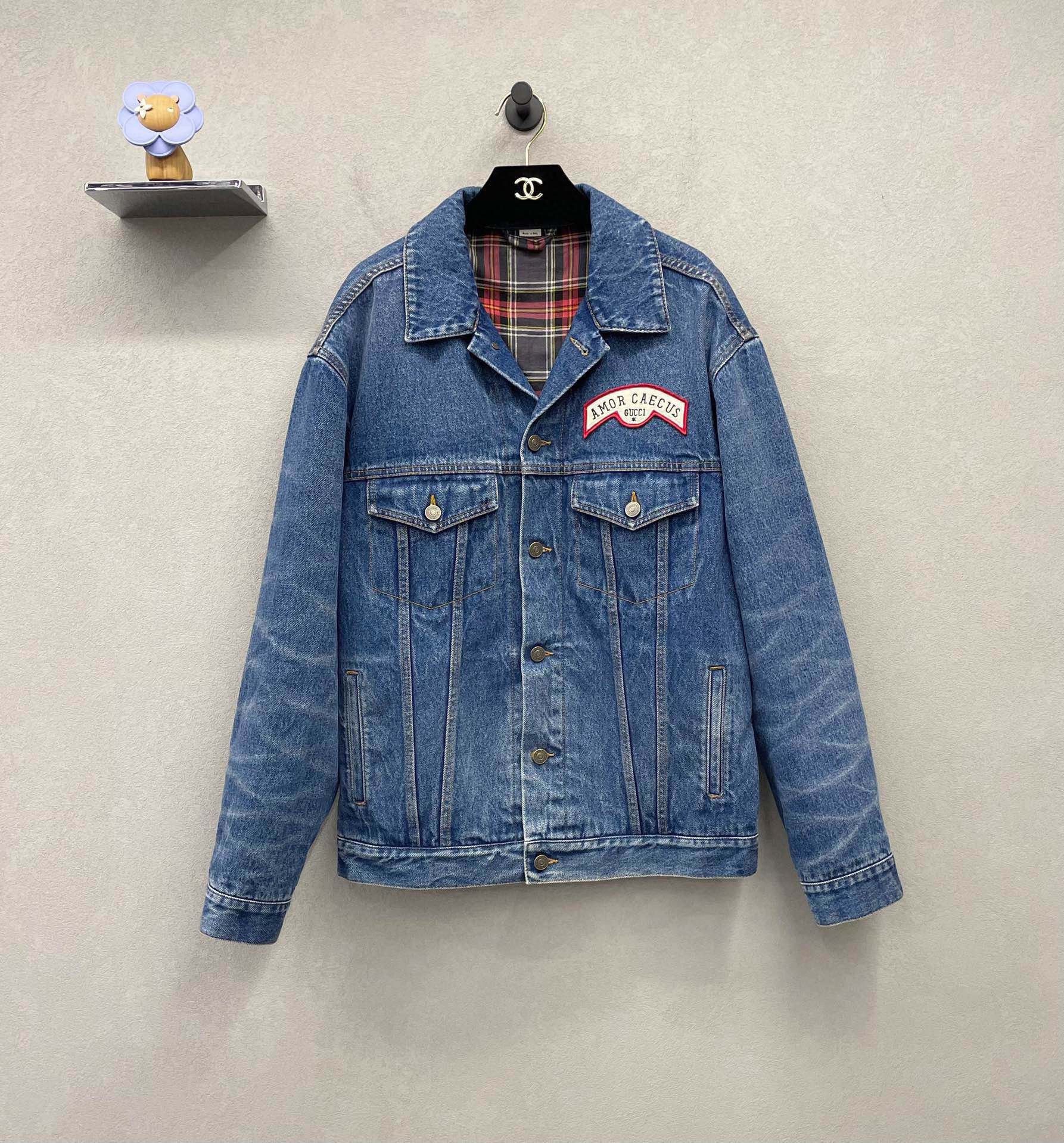 Gucci Gucci leopard denim jacket | Grailed