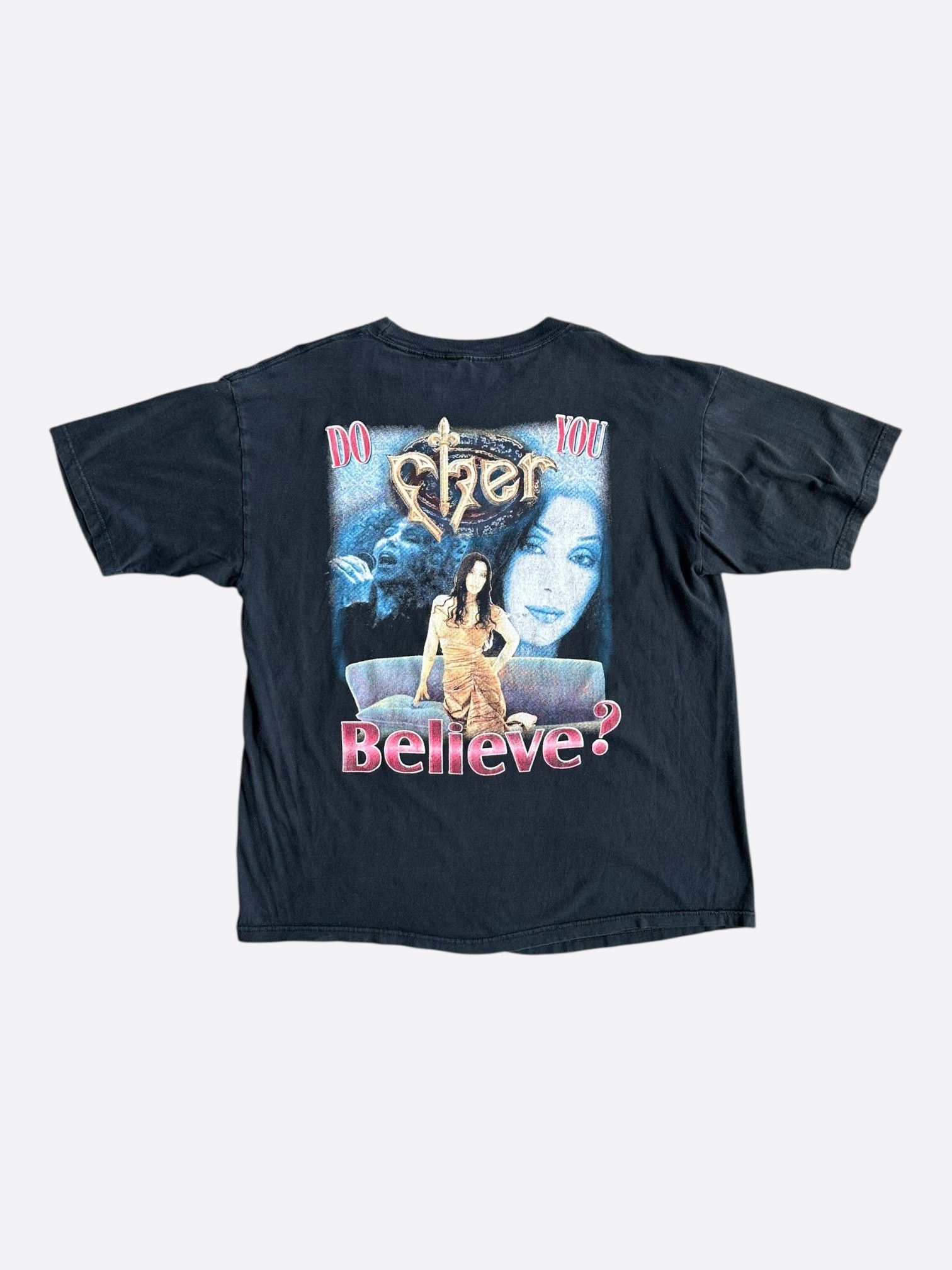 Vintage Vintage Black Cher Do You Believe Graphic T-Shirt Size US L / EU 52-54 / 3 - 2 Thumbnail