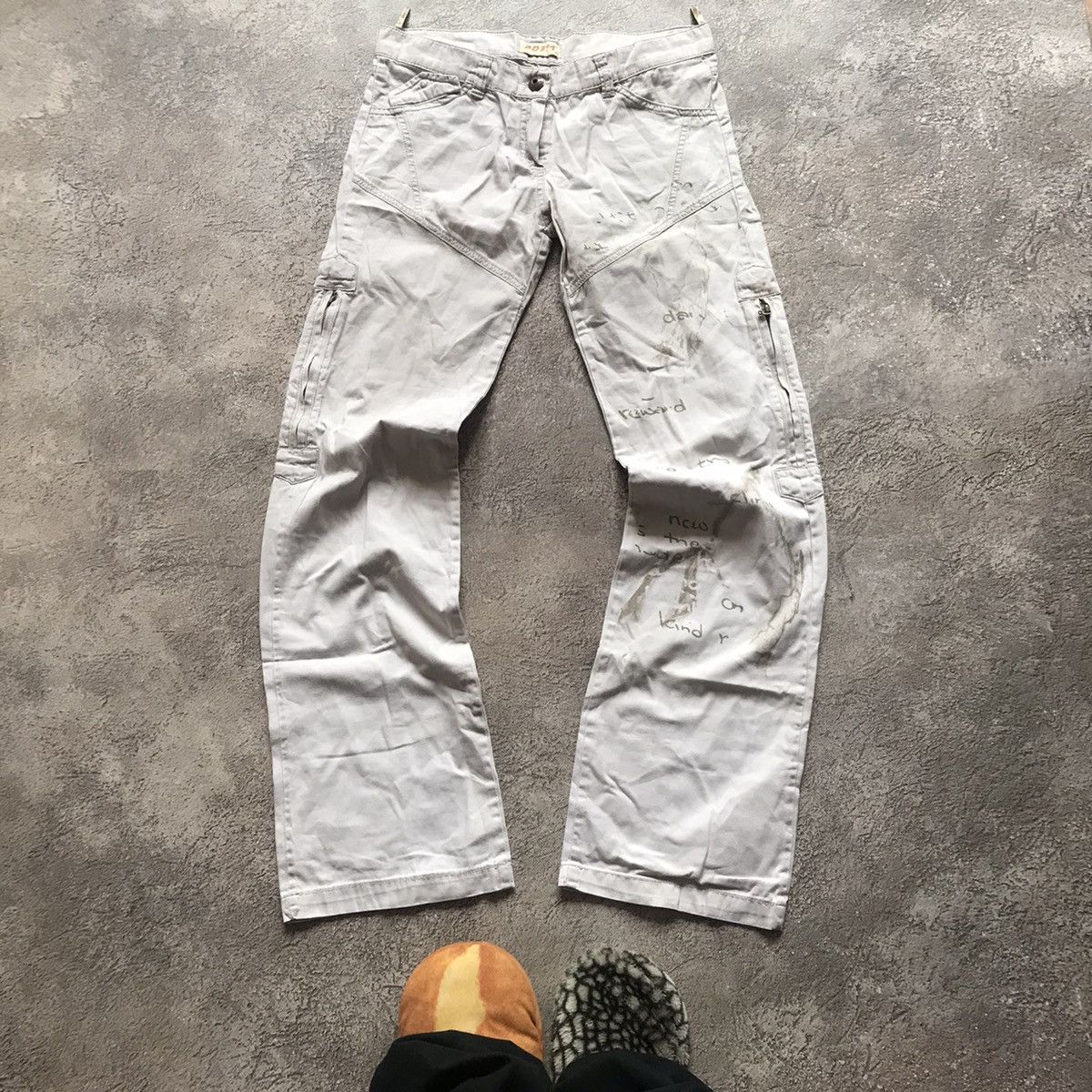 Vintage Vintage 90s Japanese Baggy Cargo Pants Skater Grunge Logo 28 Size 28" / US 6 / IT 42 - 2 Thumbnail