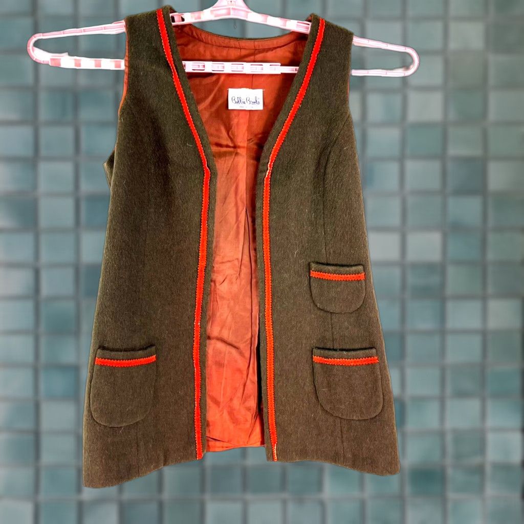 Vintage VINTAGE Bobbie Brooks Cardigan Wool Sweater Womens M Green Leather Trim Knit Boho 80s 90s Accessories Mens? Size M / US 6-8 / IT 42-44 - 1 Thumbnail