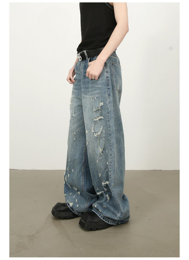 Japanese Brand × Jean American style distressed high street washed ripped jeans Size US 32 / EU 48 - 4 Thumbnail