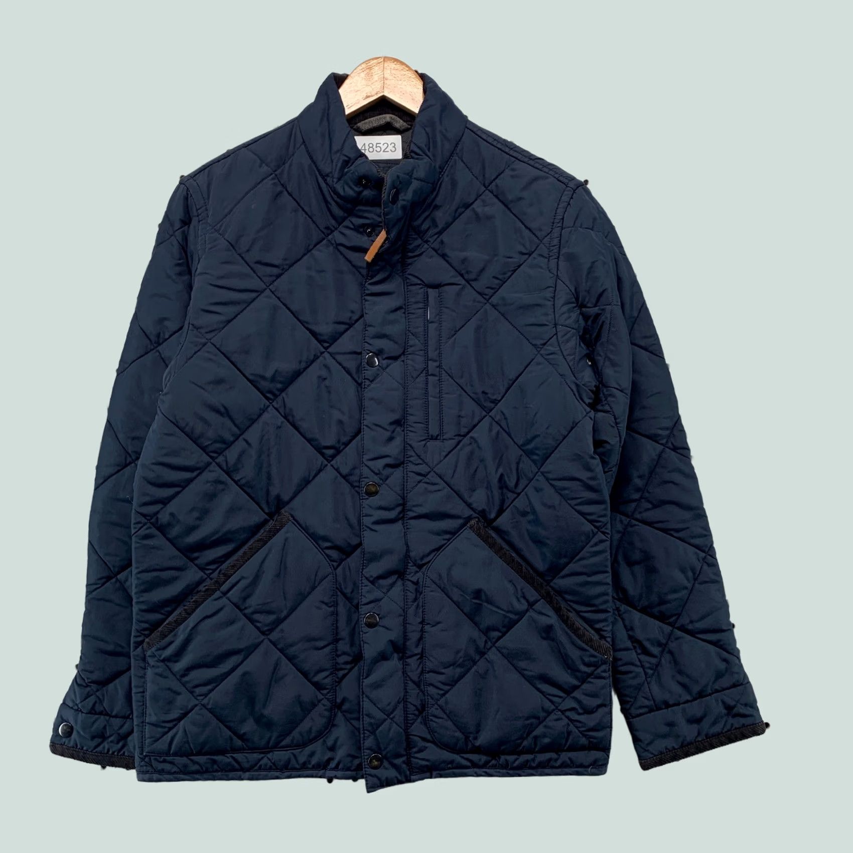 J.Crew J.Crew Quilted Jacket Mens Small Navy Blue Diamond Quilt Corduroy Trim Suffolk Size US S / EU 44-46 / 1 - 1 Thumbnail