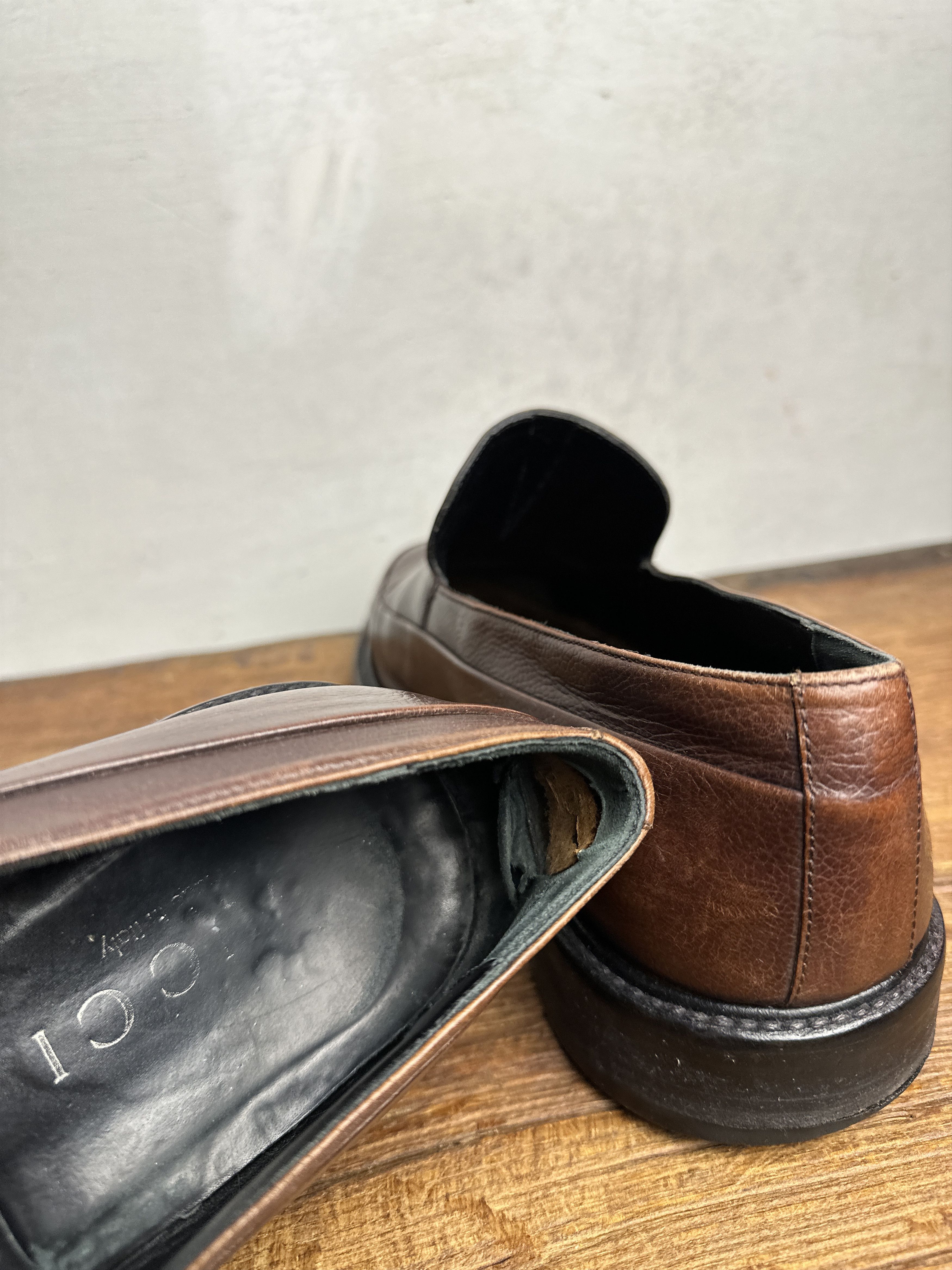 Gucci Gucci Casual Leather Brown Shoes Size US 11 / EU 44 - 10 Thumbnail