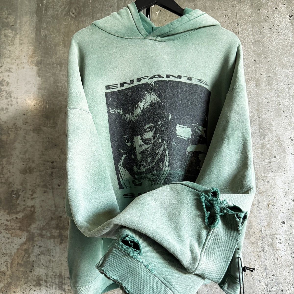 Enfants Riches Deprimes Enfants Riches Deprimes ERD Girl Gun Acid Wash Green Hoodie Size US L / EU 52-54 / 3 - 1 Thumbnail