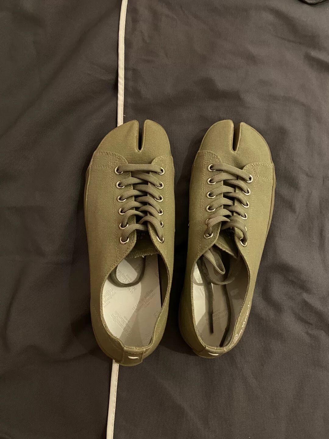 Vintage majiira tabi canvas shoes in green Size US 11 / EU 44 - 1 Thumbnail