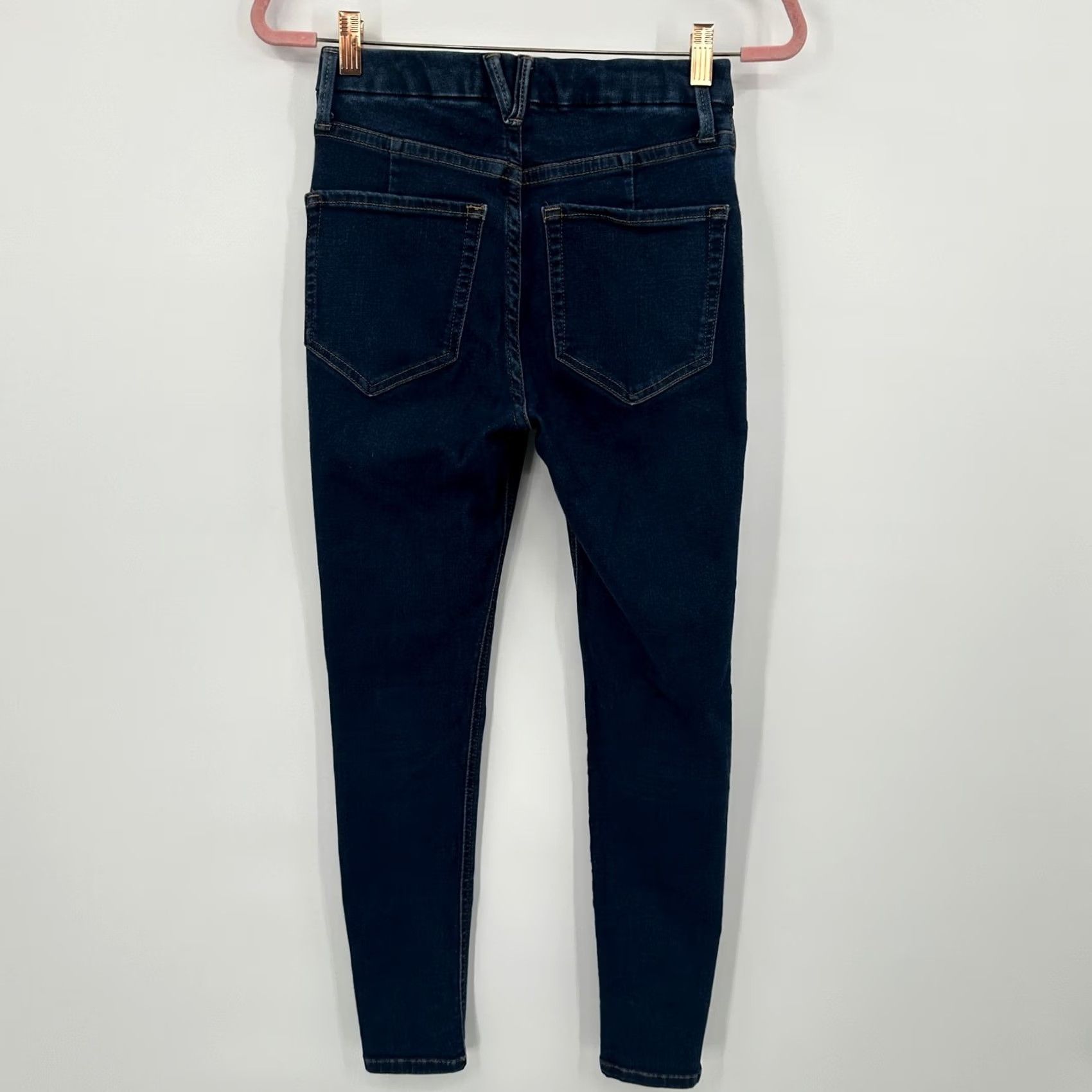Free People Free People We The Free Skinny High Rise Jeans Dark Wash Denim Women's 27 in Blue Slim Comfortable Pockets Don’t Size 27" / US 4 / IT 40 - 7 Thumbnail