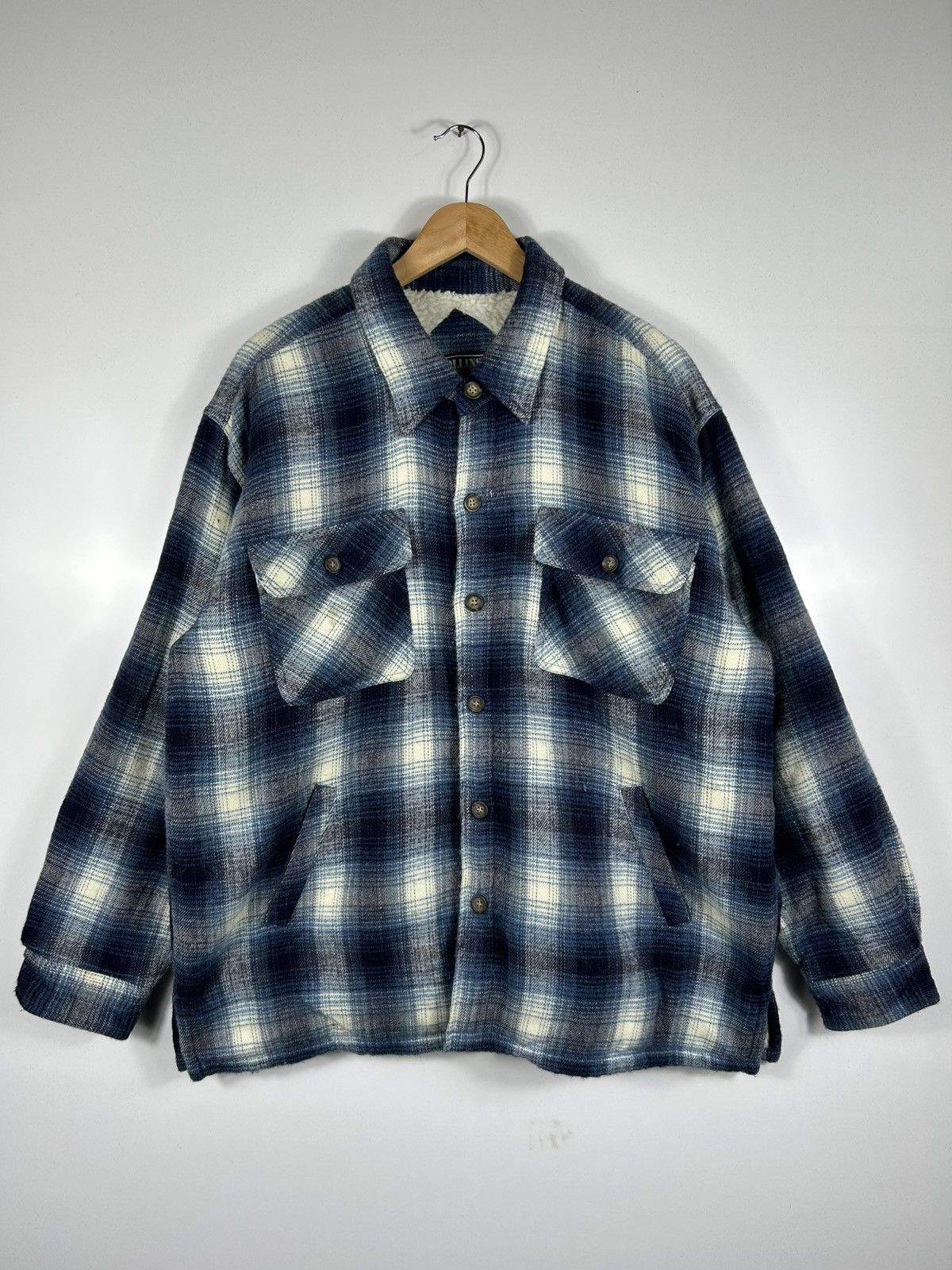 Flannel ⚡️Vintage Collins International Flannel Chore Shirt Jacket Size US L / EU 52-54 / 3 - 1 Thumbnail