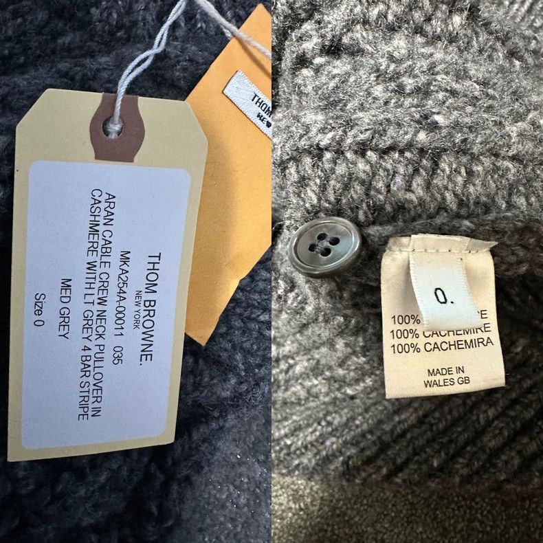 Thom Browne Thom Browne Cashmere thick knit sweater Size US XS / EU 42 / 0 - 2 Thumbnail