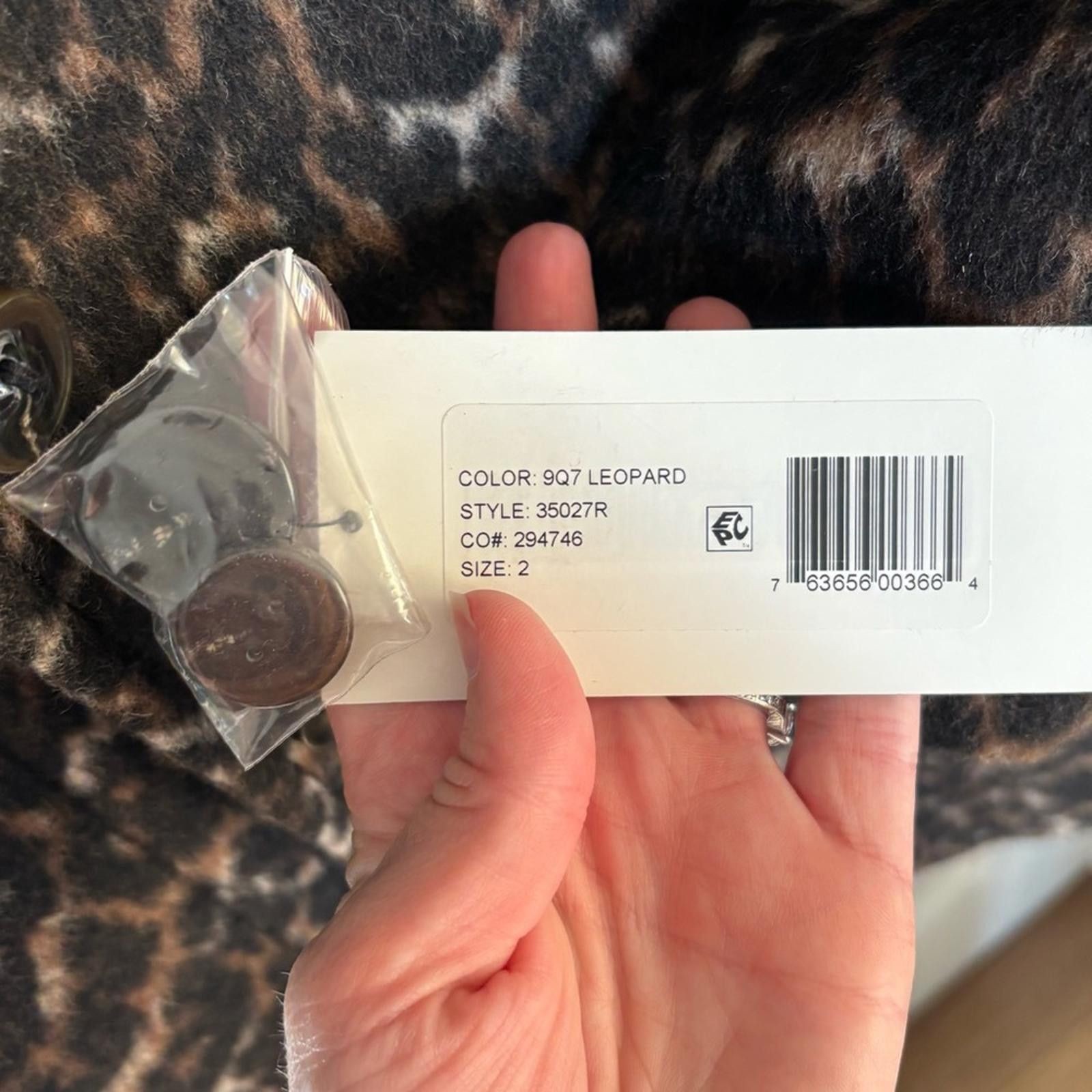Other New Via Spiga Size 2 Leopard Patterned Coat Size XS / US 0-2 / IT 36-38 - 7 Thumbnail