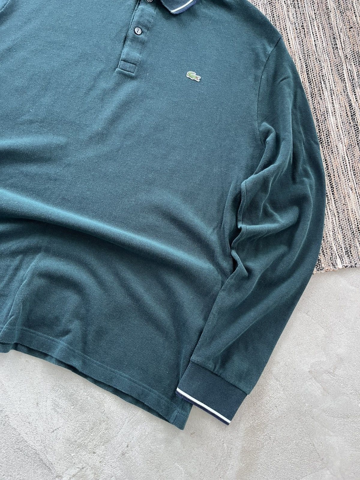 Lacoste Vintage Lacoste Rugby Shirt Green Minimalist Small Logo Y2K Size US XXL / EU 58 / 5 - 5 Thumbnail