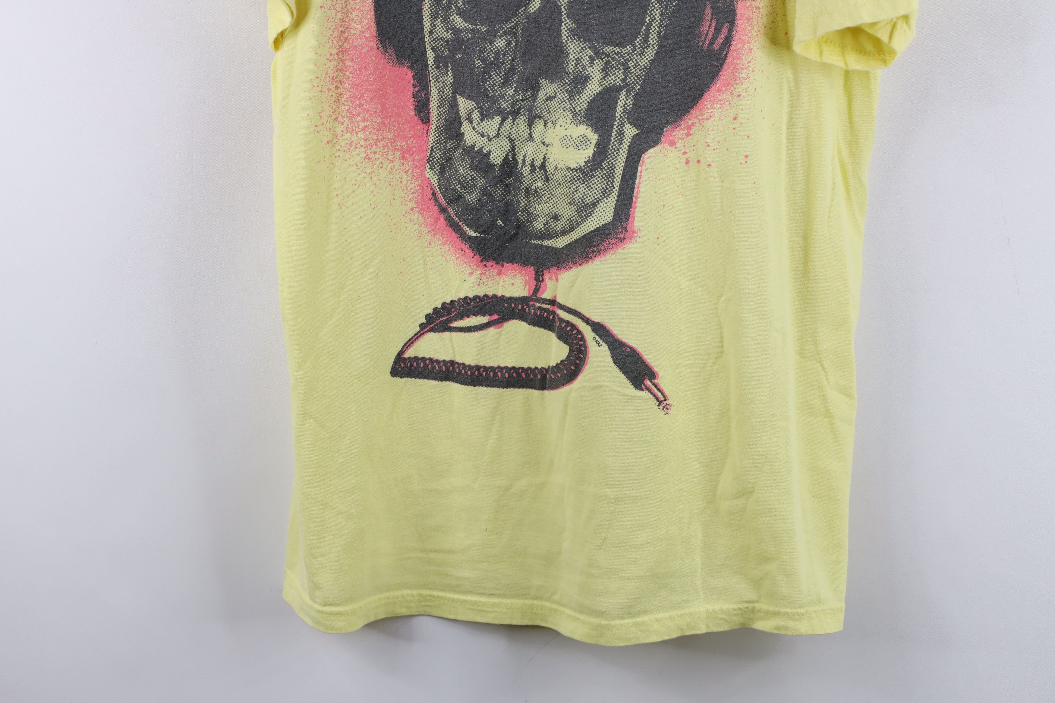 Vintage Vintage 90s Y2K Streetwear Skull Music DJ T-Shirt Yellow Size US L / EU 52-54 / 3 - 3 Thumbnail