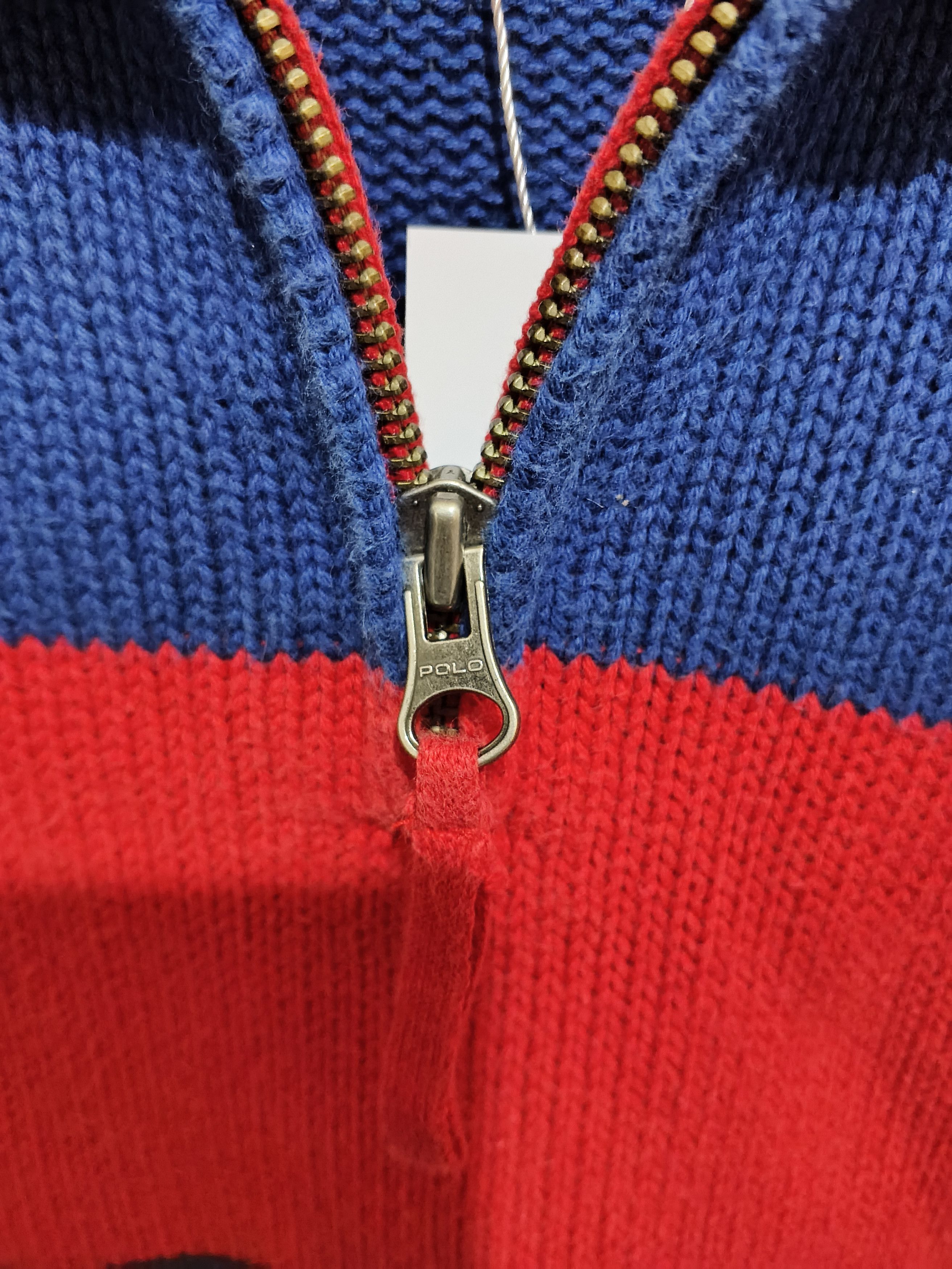 Polo Ralph Lauren 90s Polo Ralph Lauren Striped Half Zip Cotton Sweater Size US XS / EU 42 / 0 - 4 Thumbnail